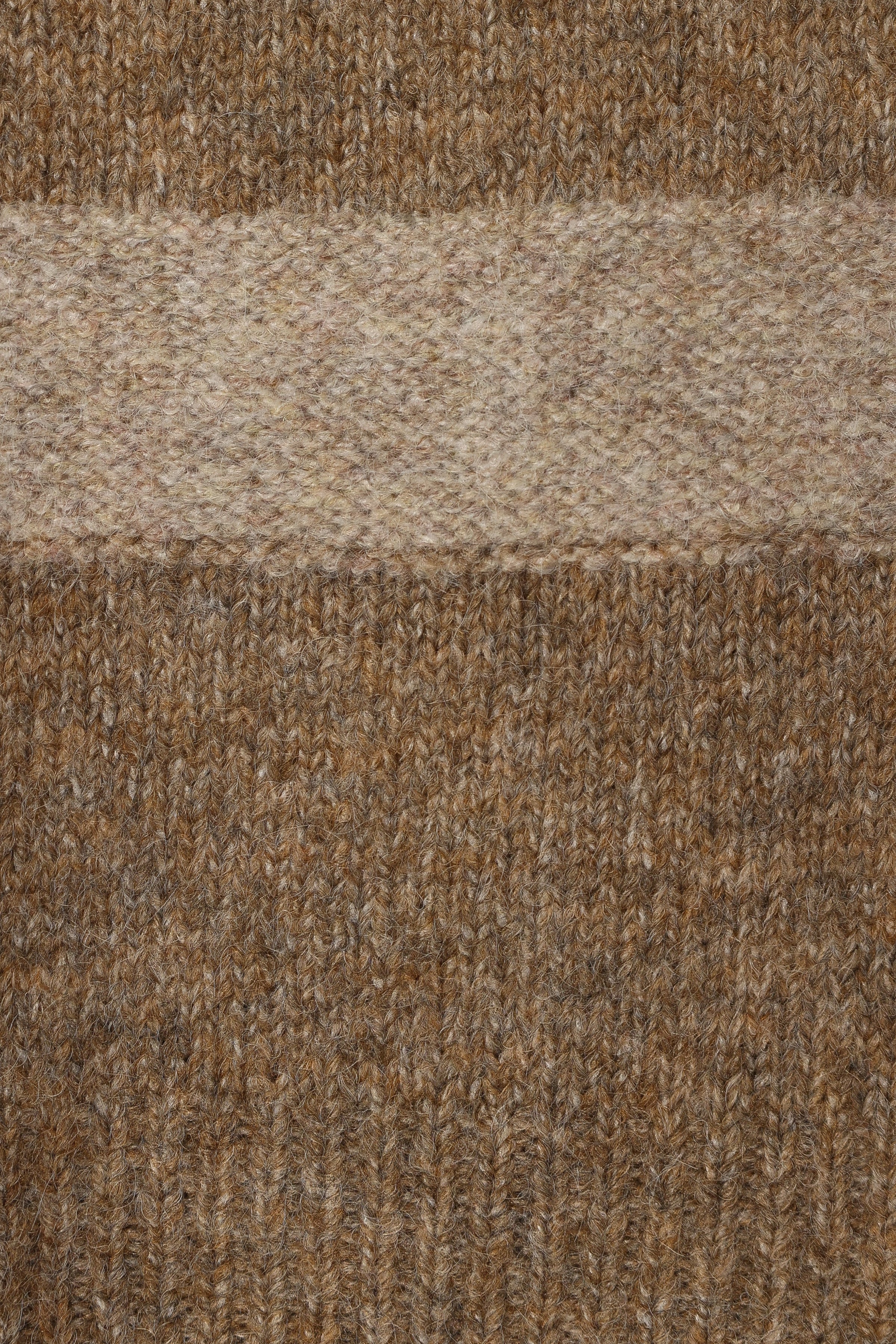 KNITWEAR @Esther Stripe Knit Sweater - Brown