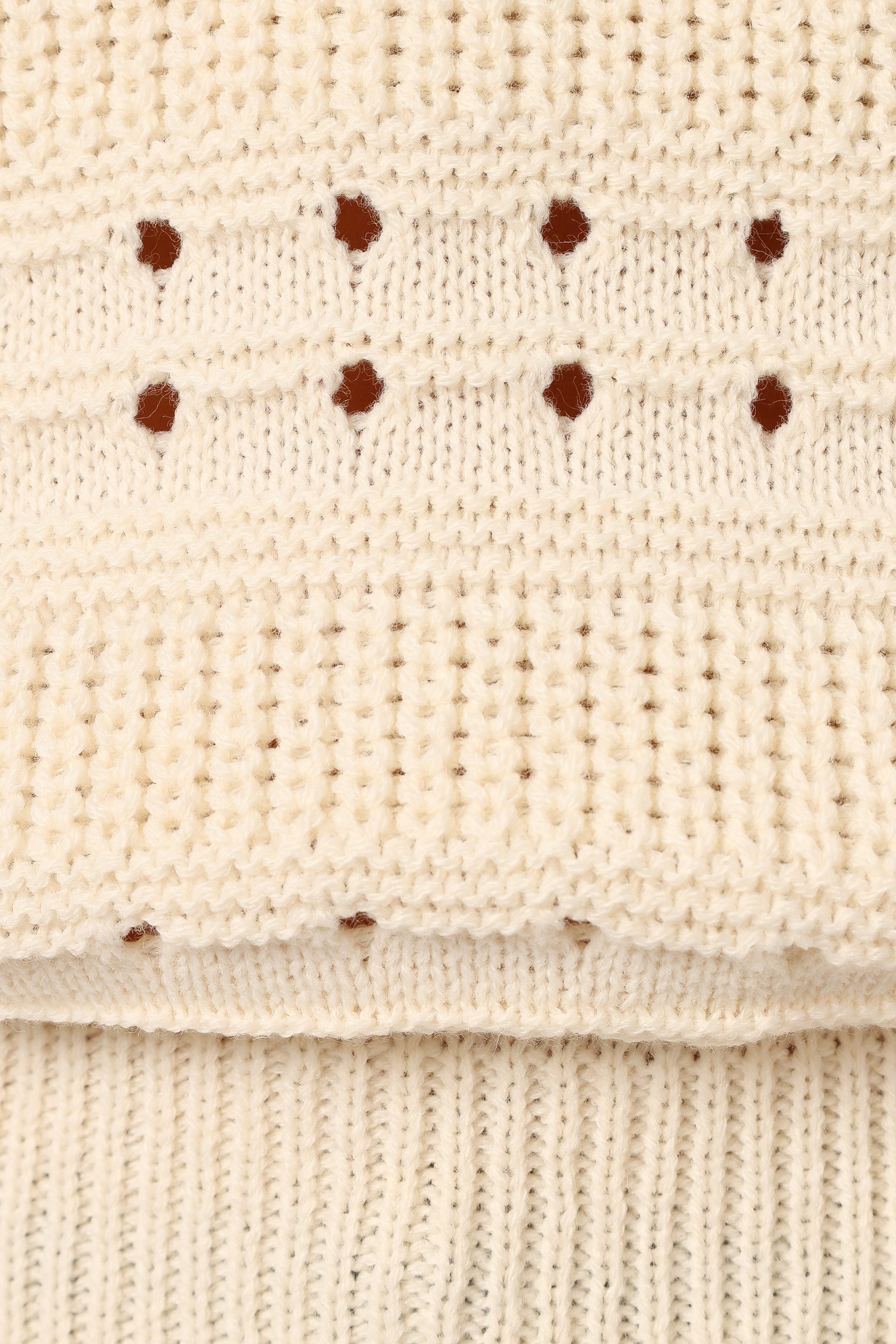 KNITWEAR @Watton Stripe Knit Sweater - Cream