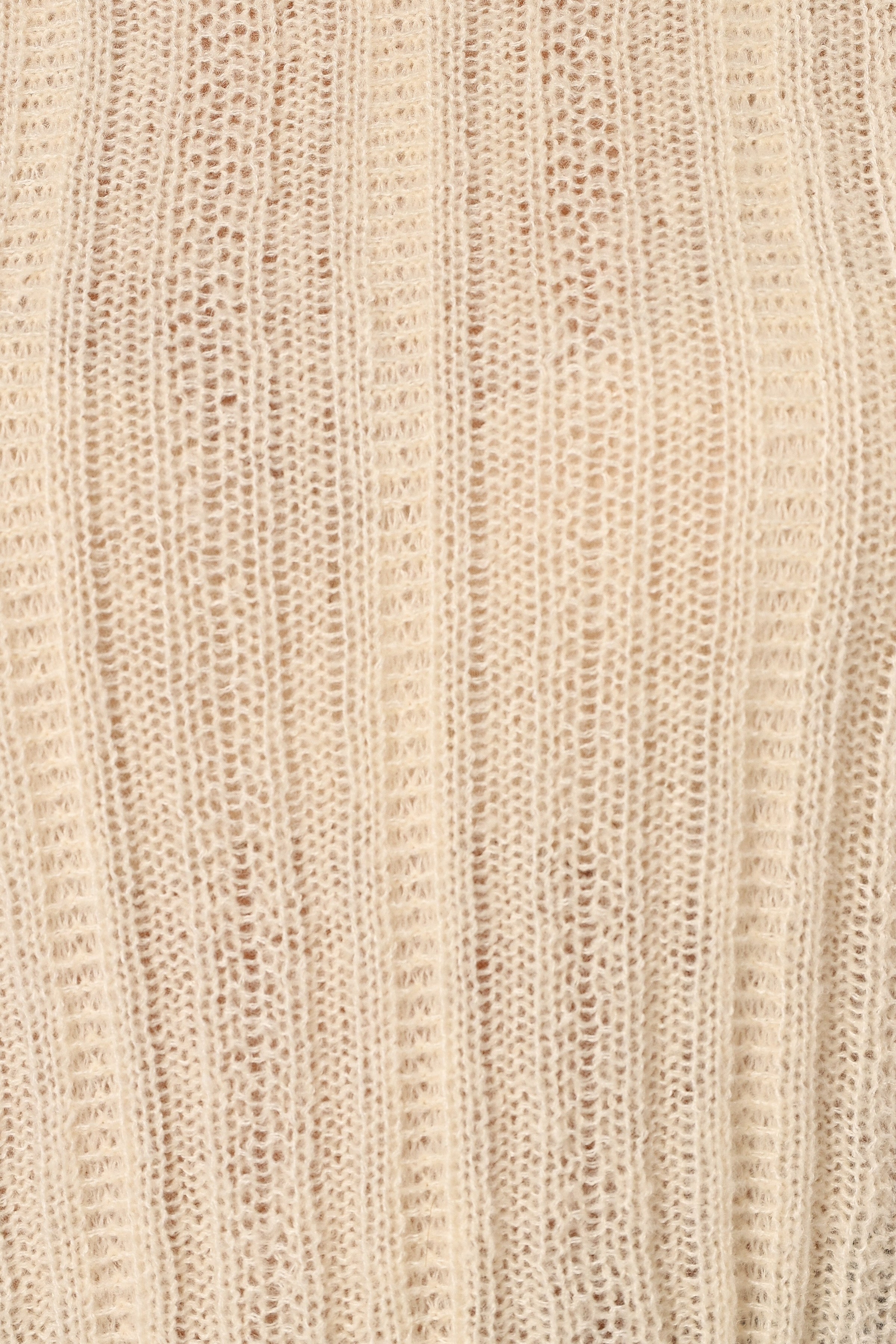 KNITWEAR @Wynford Scallop Edge Knit Sweater - Cream