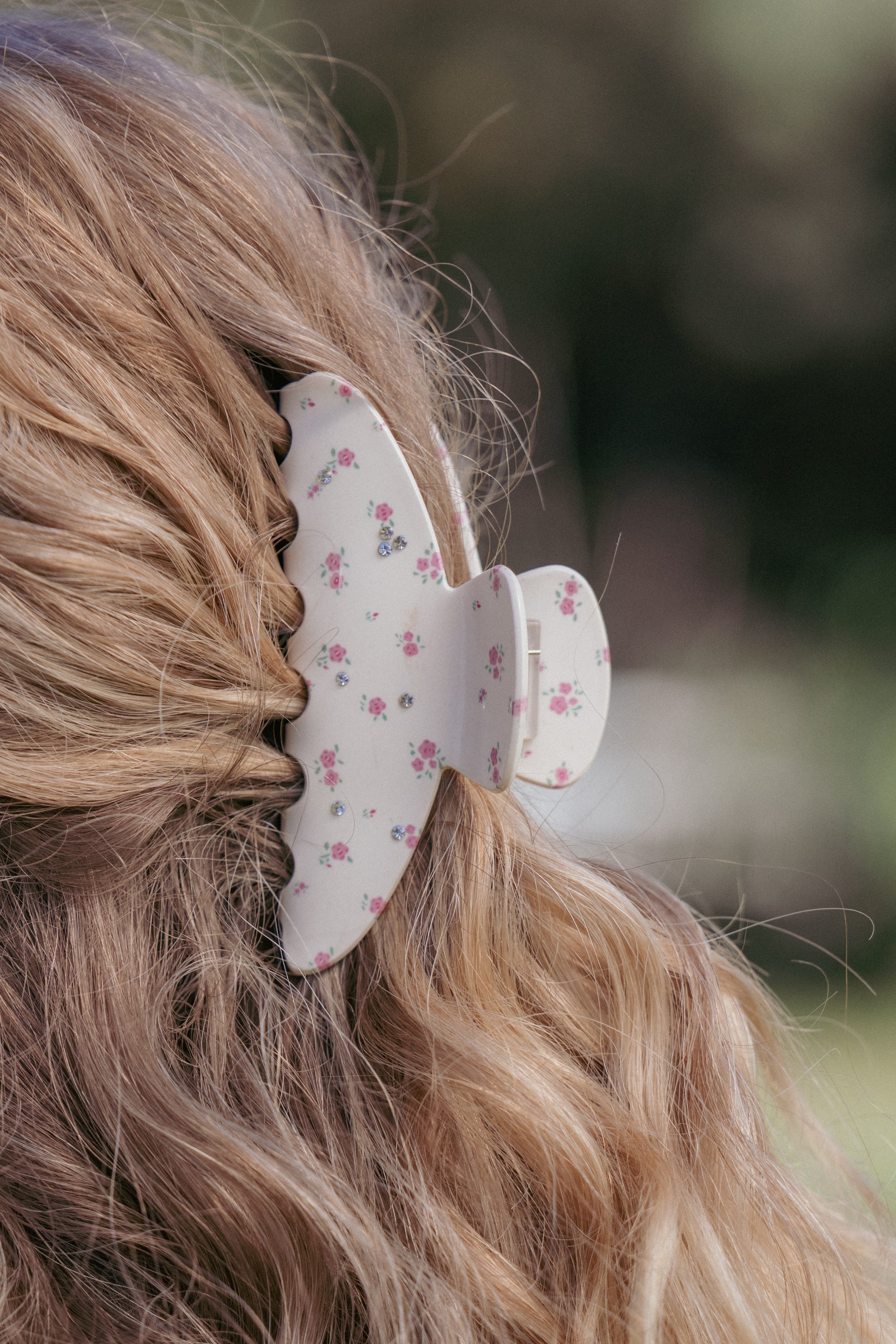 Petal and Pup USA ACCESSORIES Adelaide Hair Clip - Cream Floral One Size
