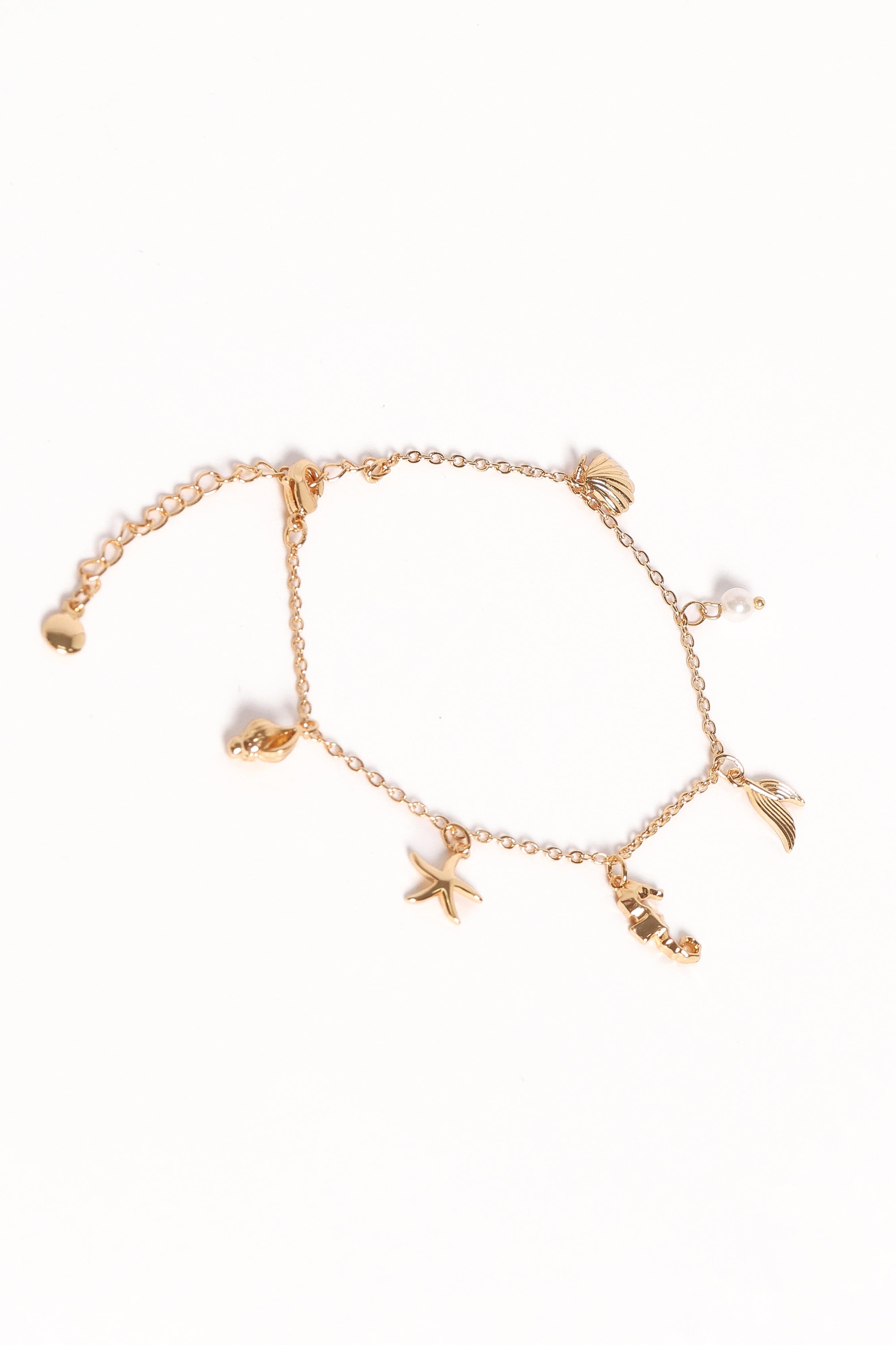Petal and Pup USA ACCESSORIES Alex Charm Bracelet - Gold One Size