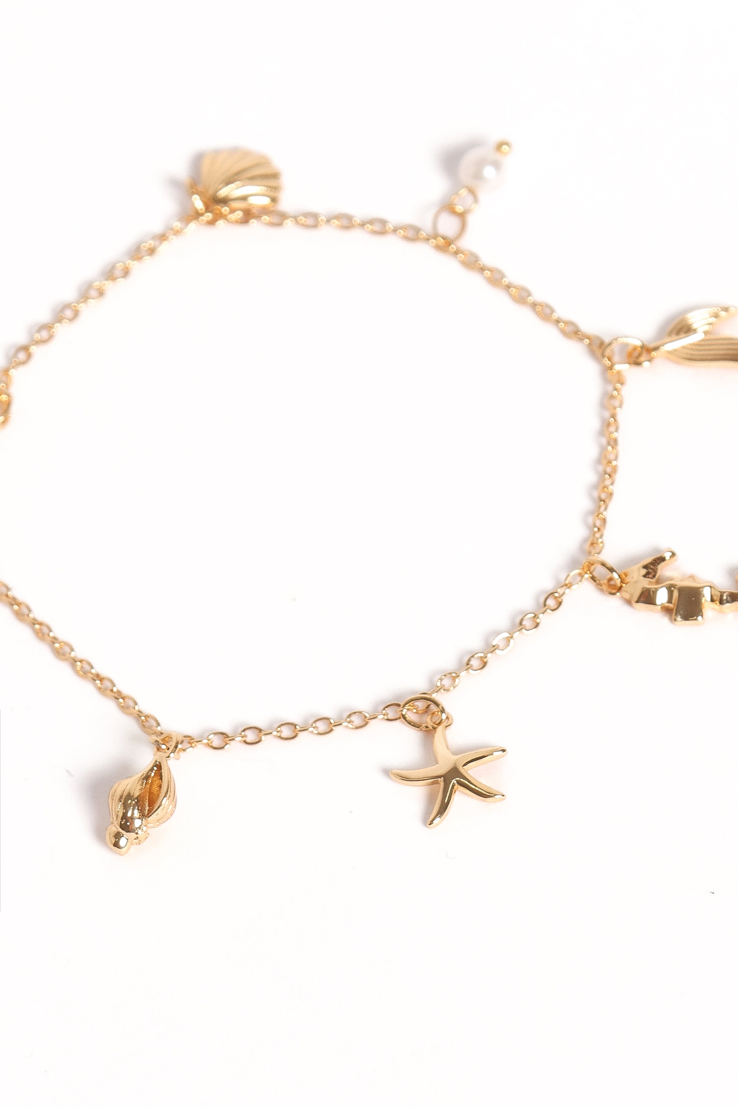 Petal and Pup USA ACCESSORIES Alex Charm Bracelet - Gold One Size