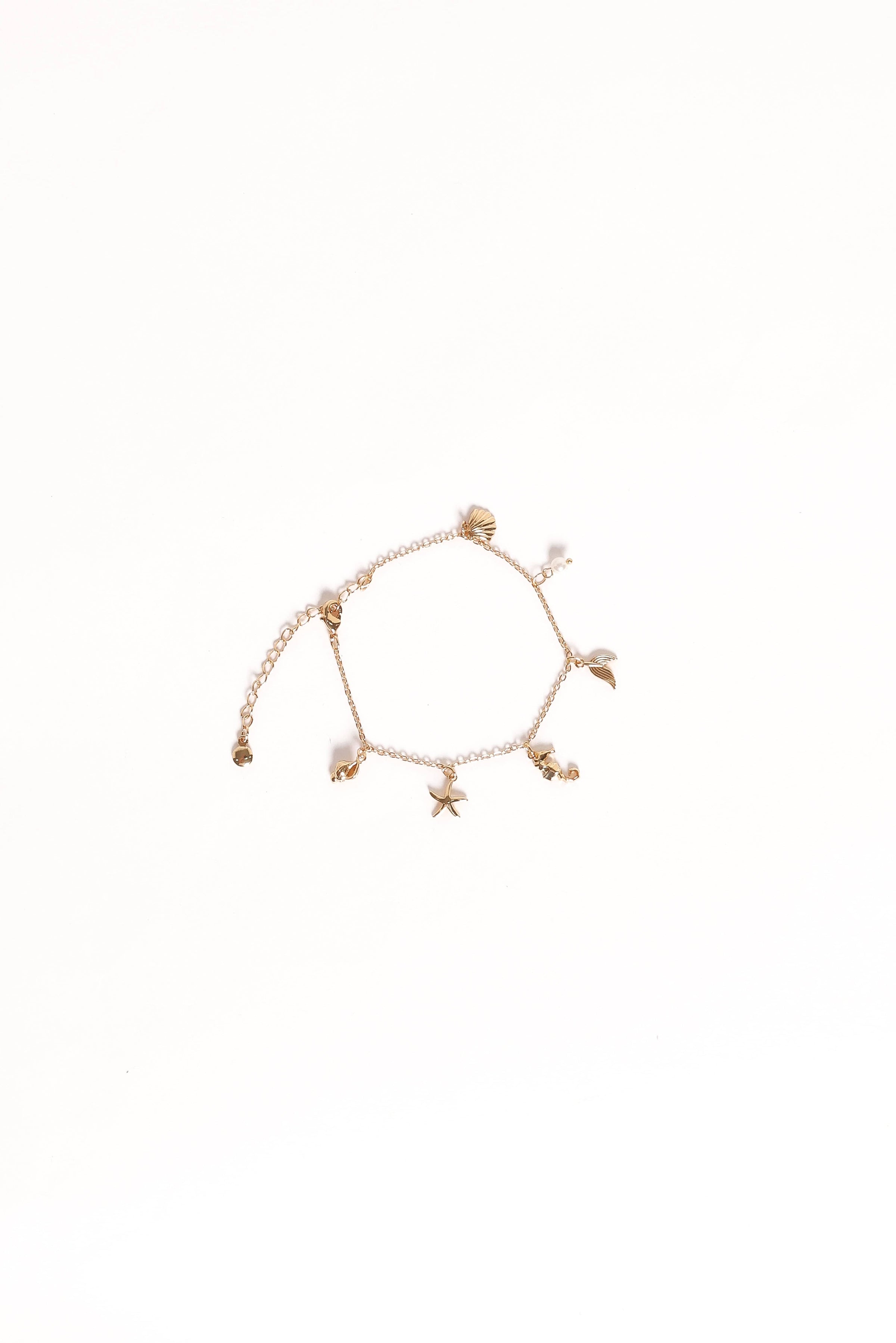 Petal and Pup USA ACCESSORIES Alex Charm Bracelet - Gold One Size