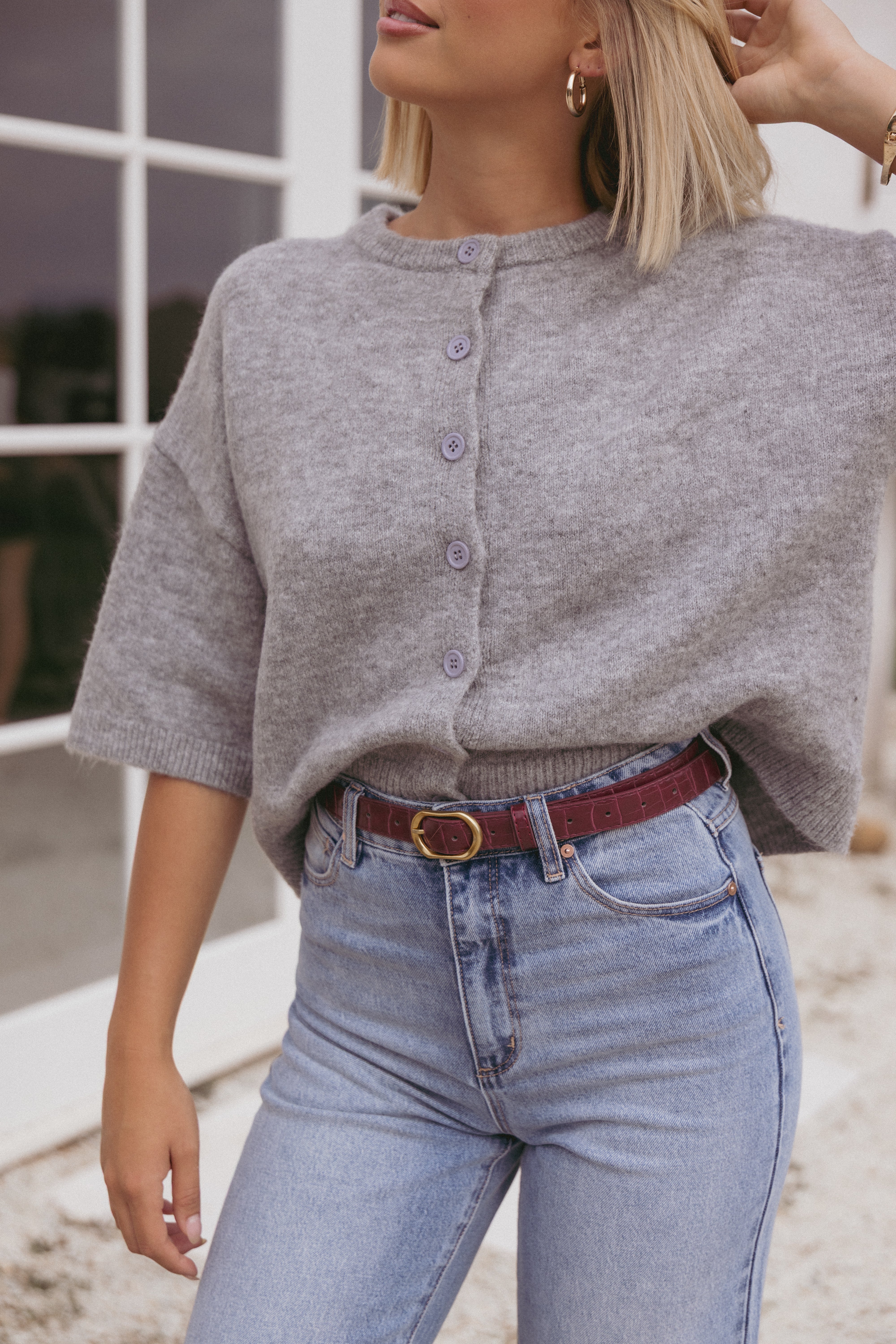 Petal and Pup USA ACCESSORIES Althea Belt - Cherry One Size