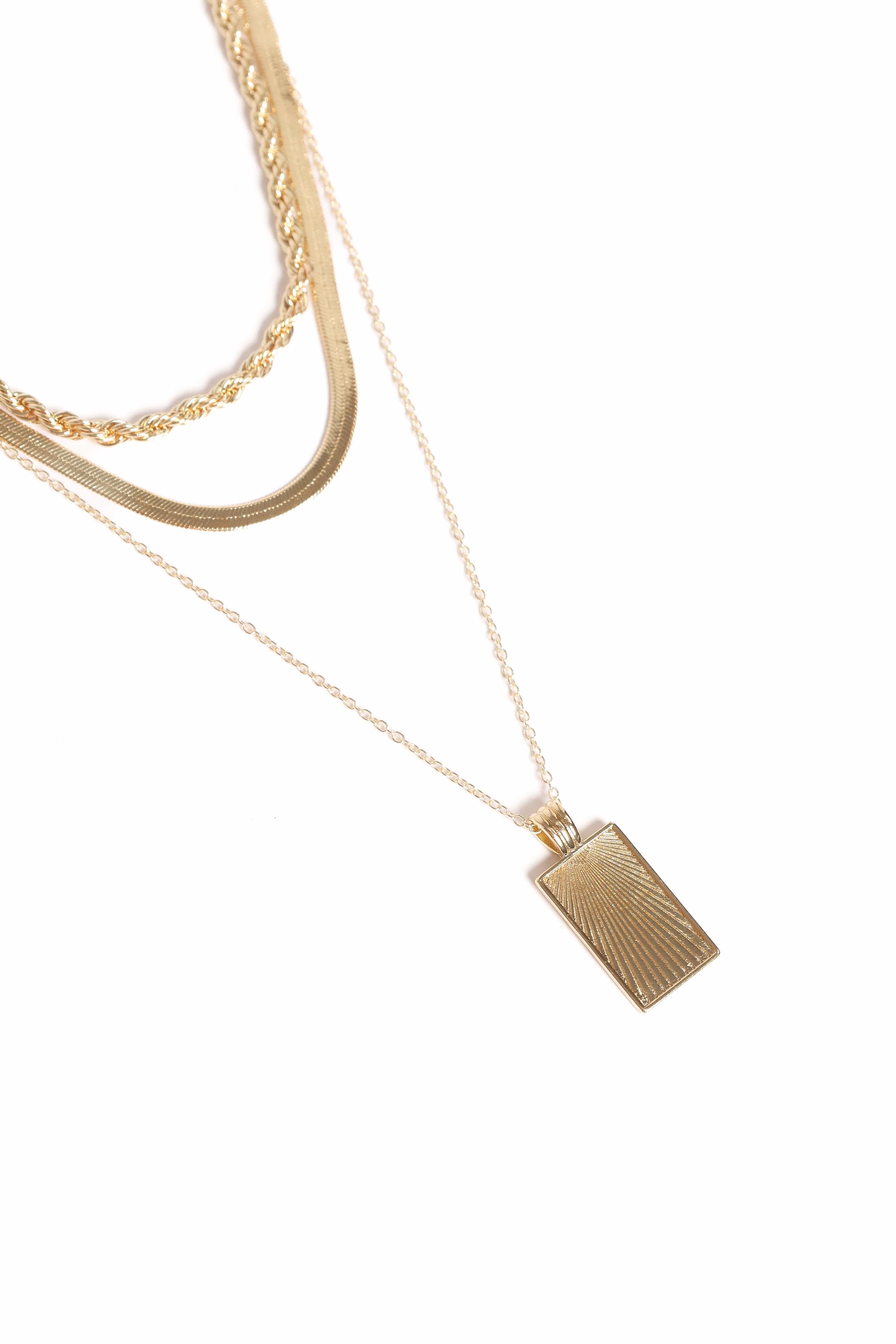 Petal and Pup USA ACCESSORIES Amber Necklace - Gold One Size