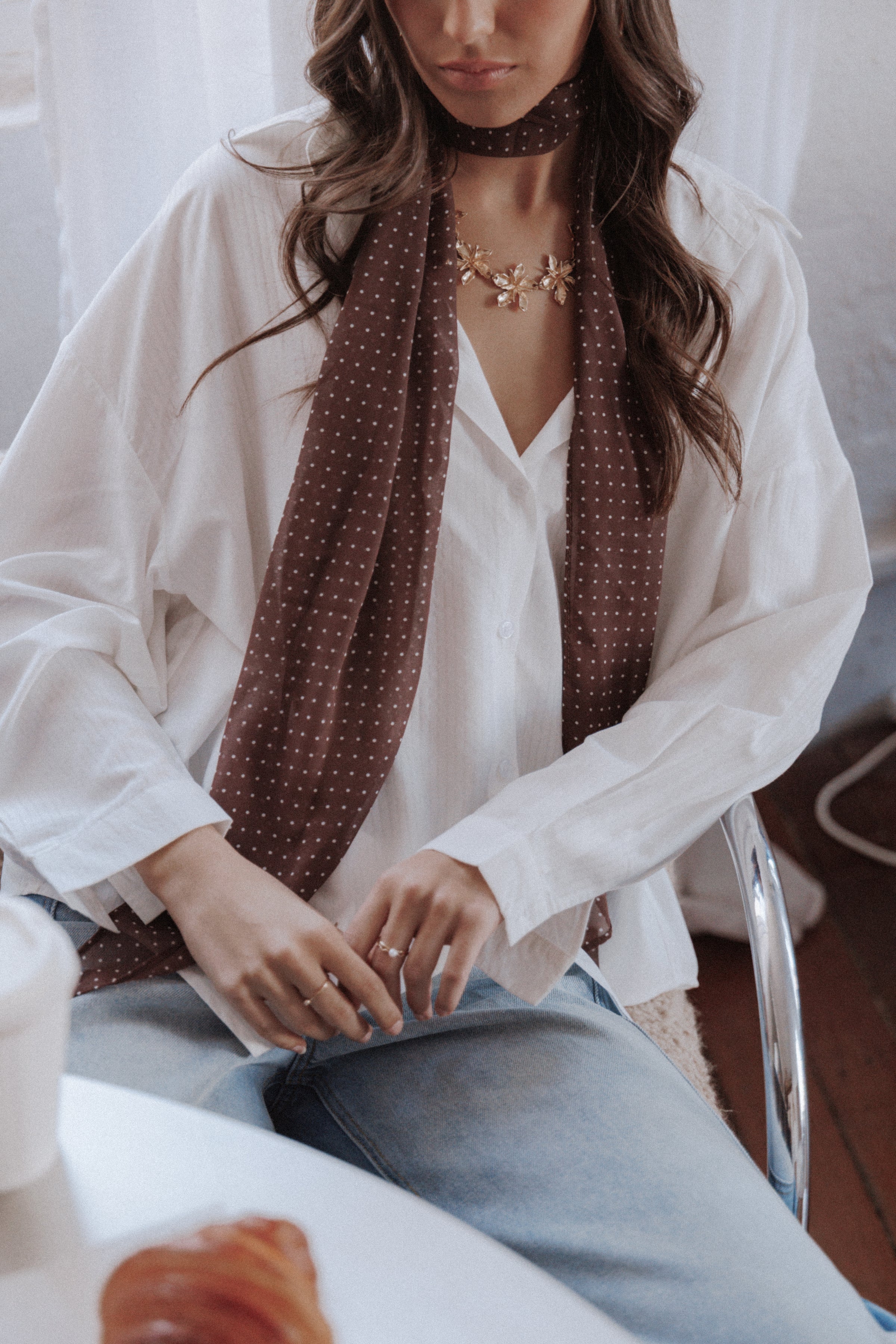 Petal and Pup USA ACCESSORIES Amber Scarf - Brown One Size