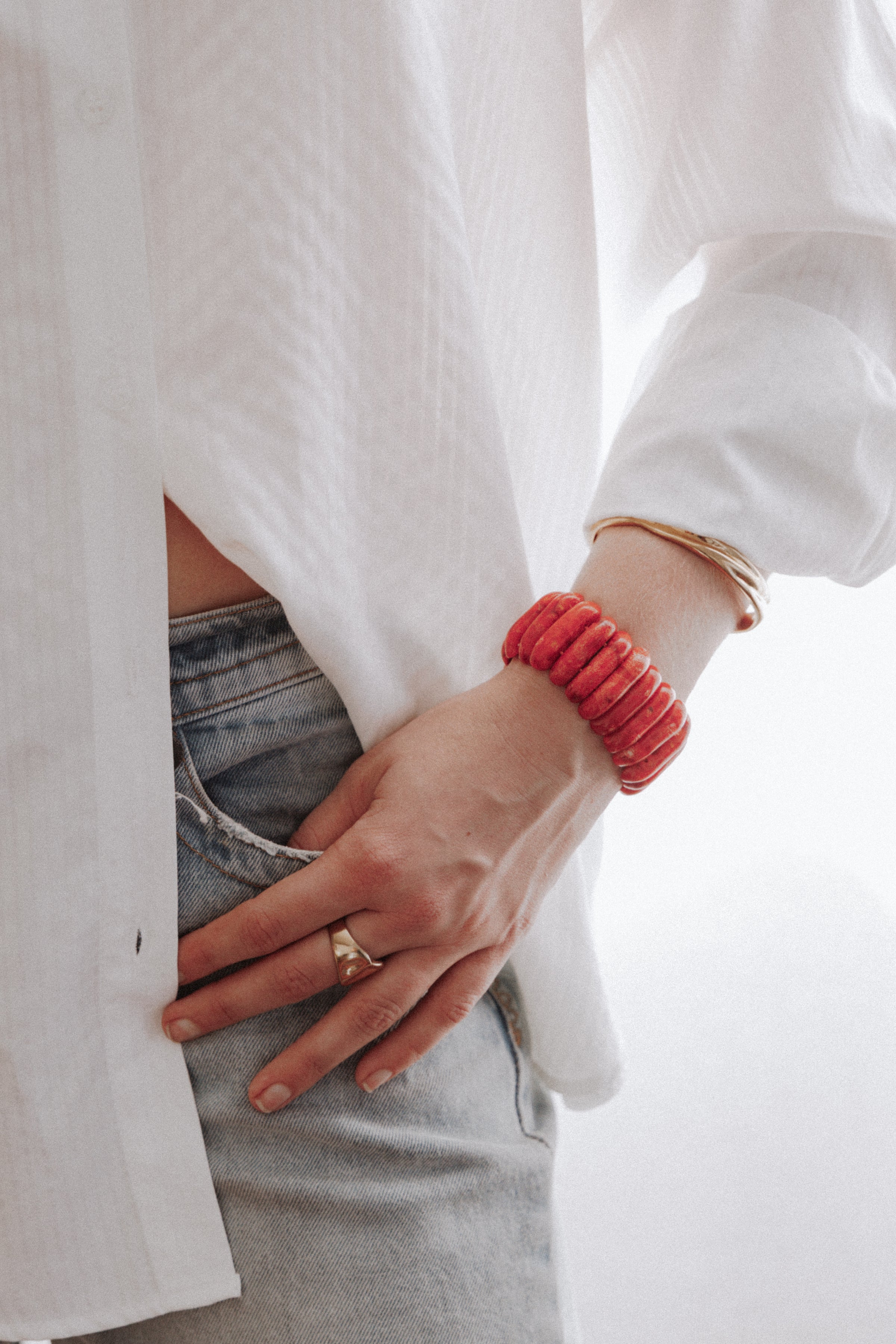 Petal and Pup USA ACCESSORIES Anya Bracelet - Red One Size