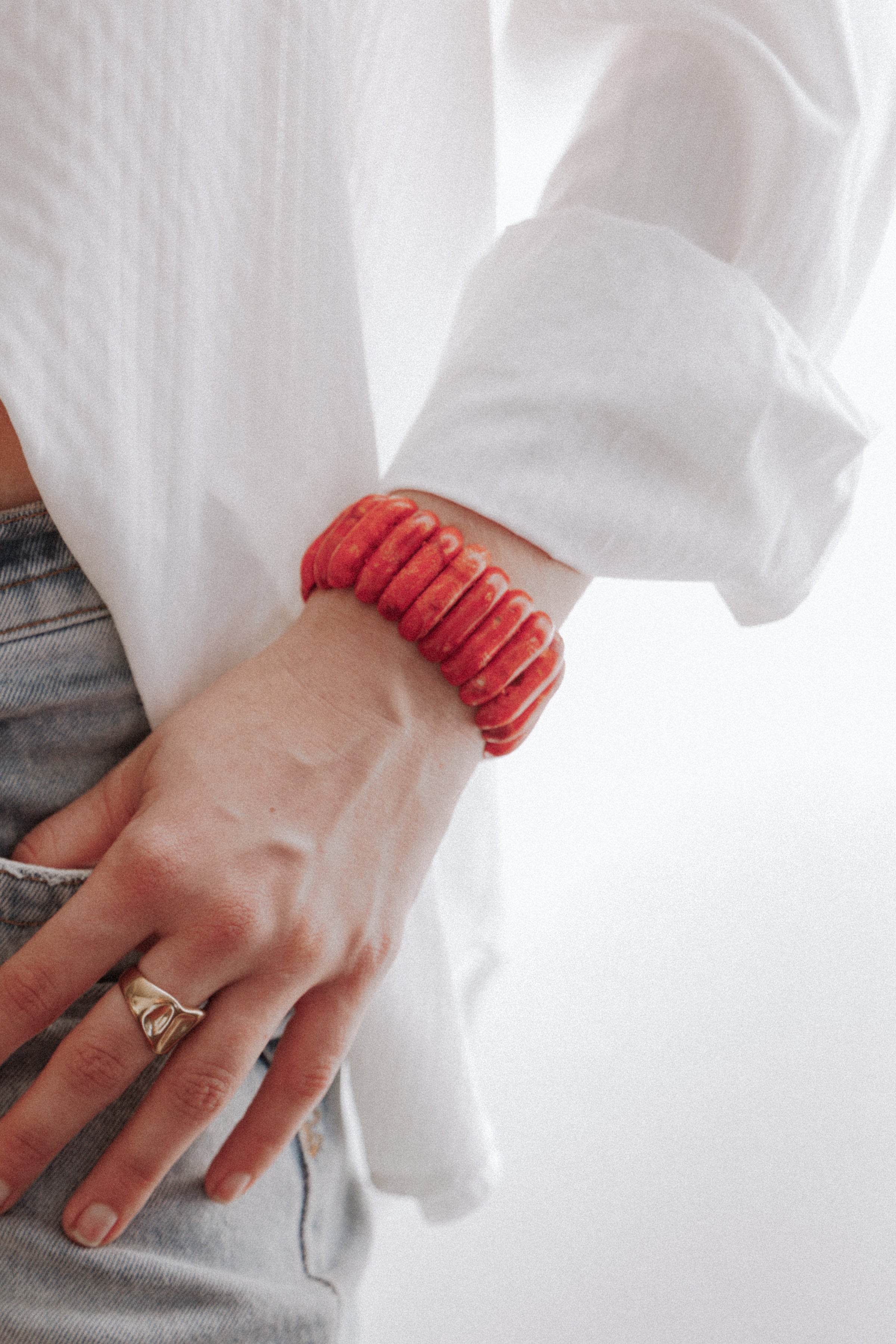 Petal and Pup USA ACCESSORIES Anya Bracelet - Red One Size