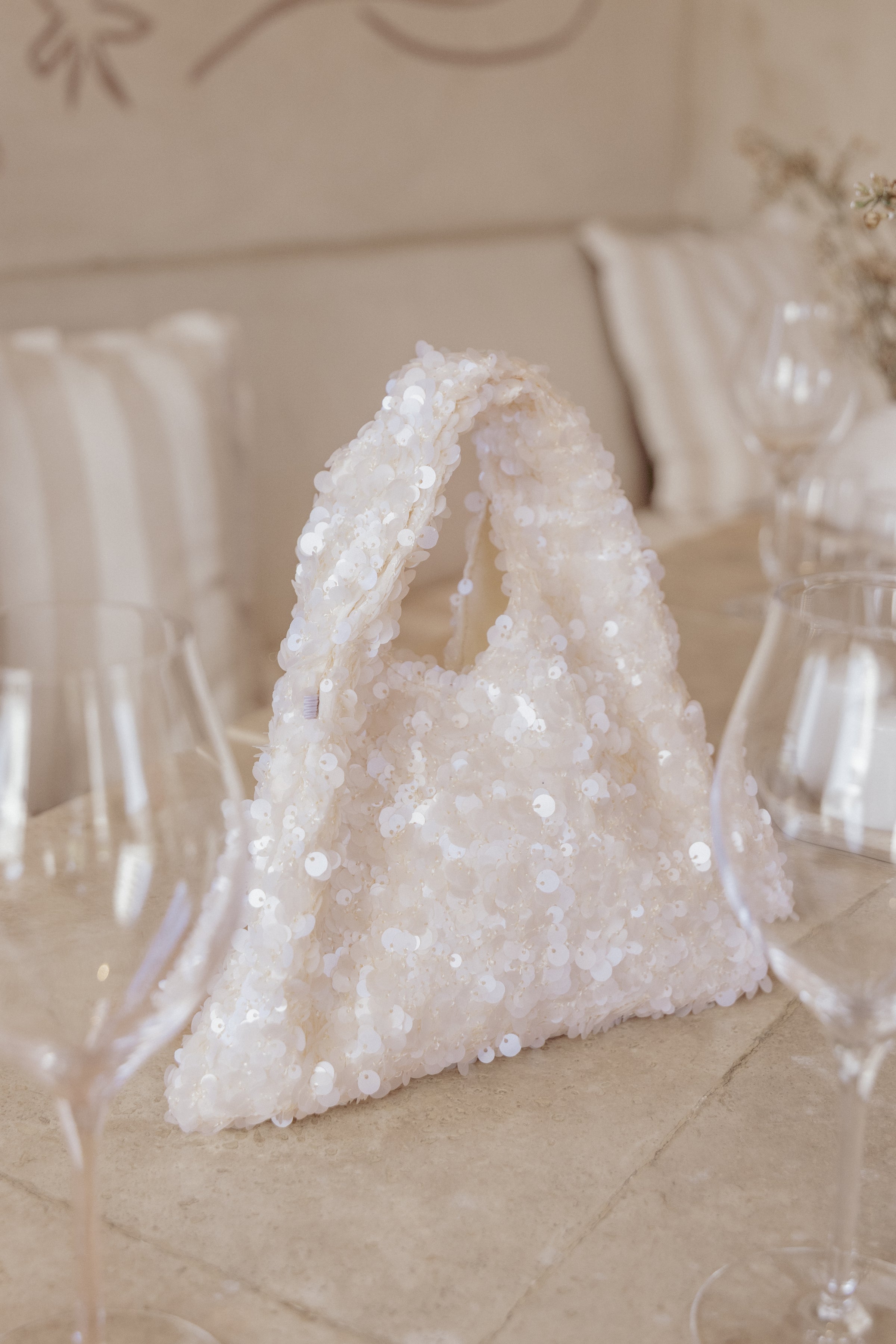 Petal and Pup USA ACCESSORIES Ashlyn Sequin Bag - Champagne One Size