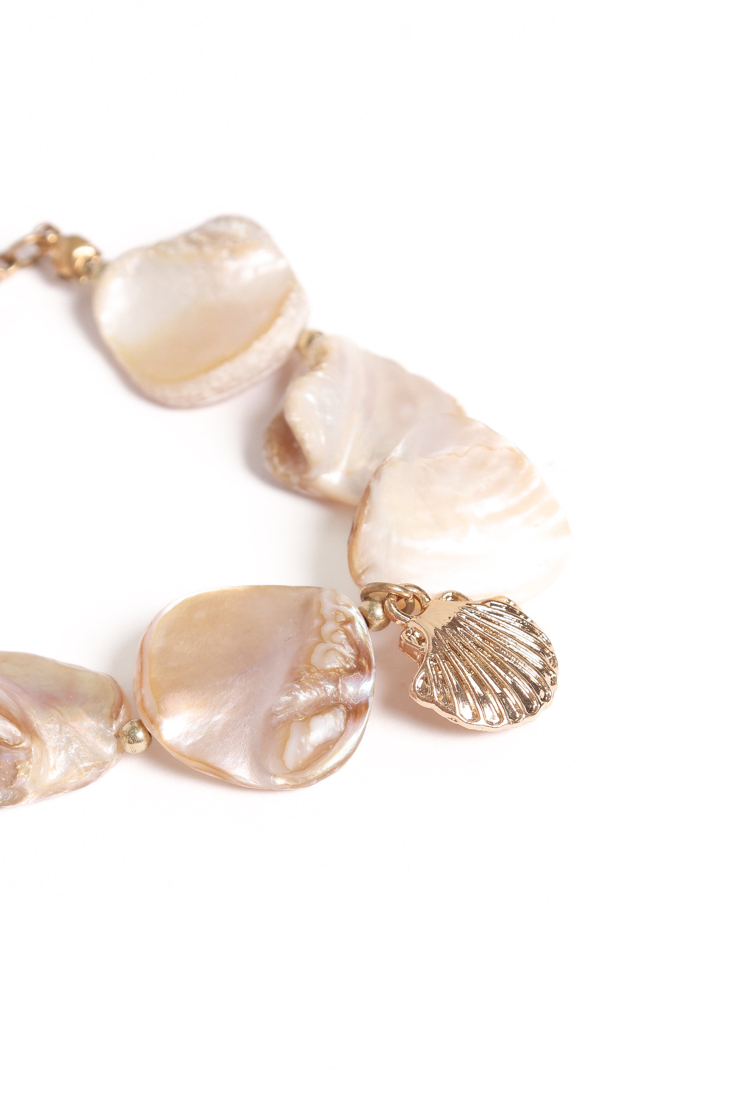 Petal and Pup USA ACCESSORIES Astrid Shell Bracelet - Gold One Size