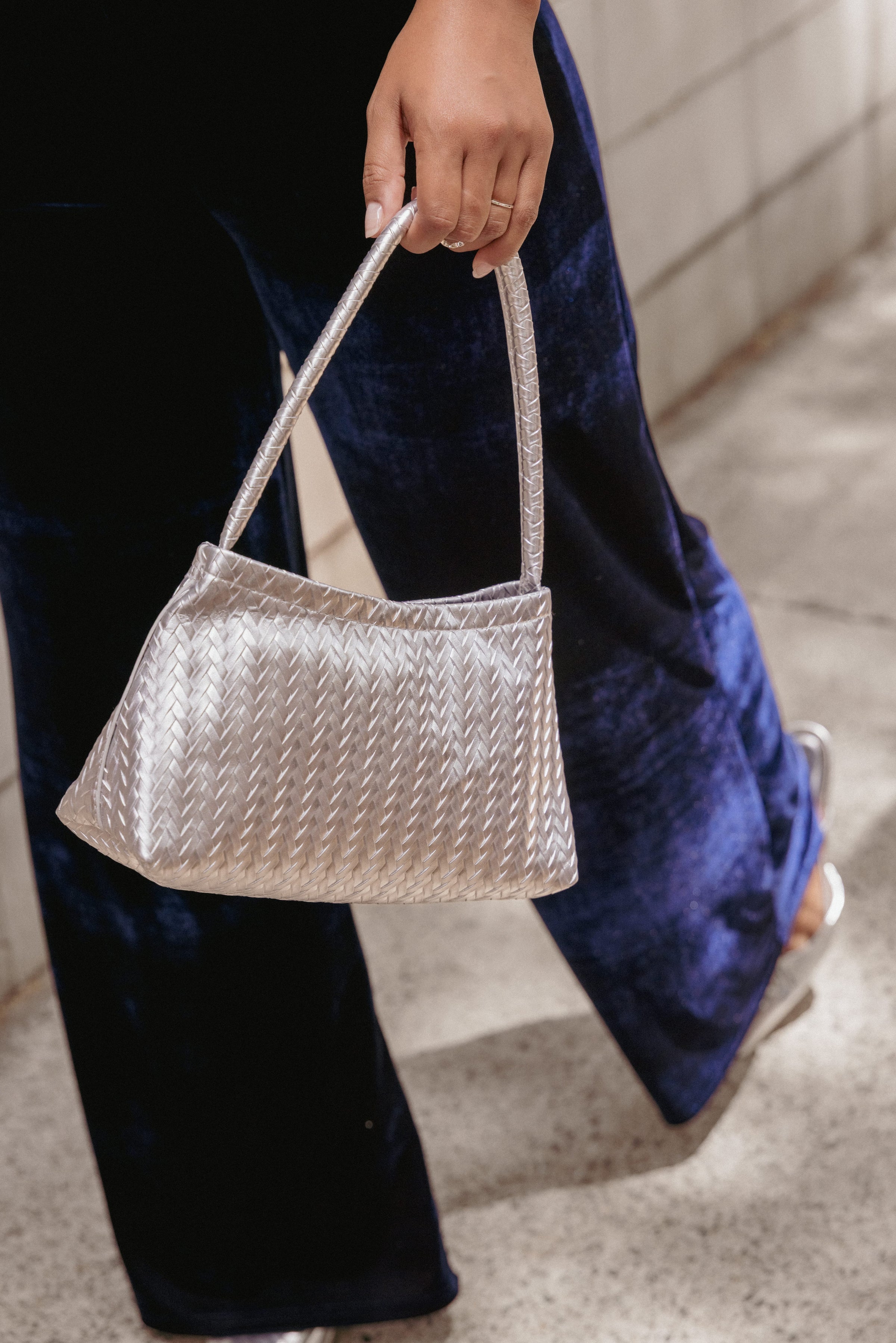 Petal and Pup USA ACCESSORIES Augustine Handbag - Silver One Size