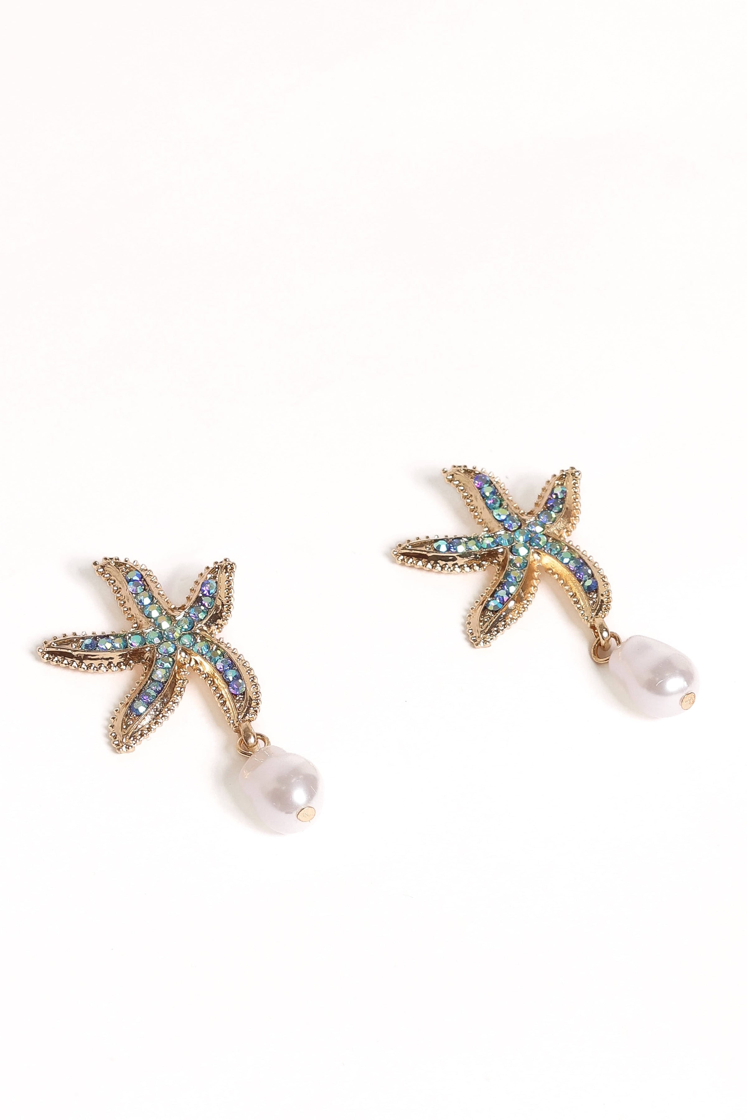 Petal and Pup USA ACCESSORIES Azure Earrings - Gold One Size