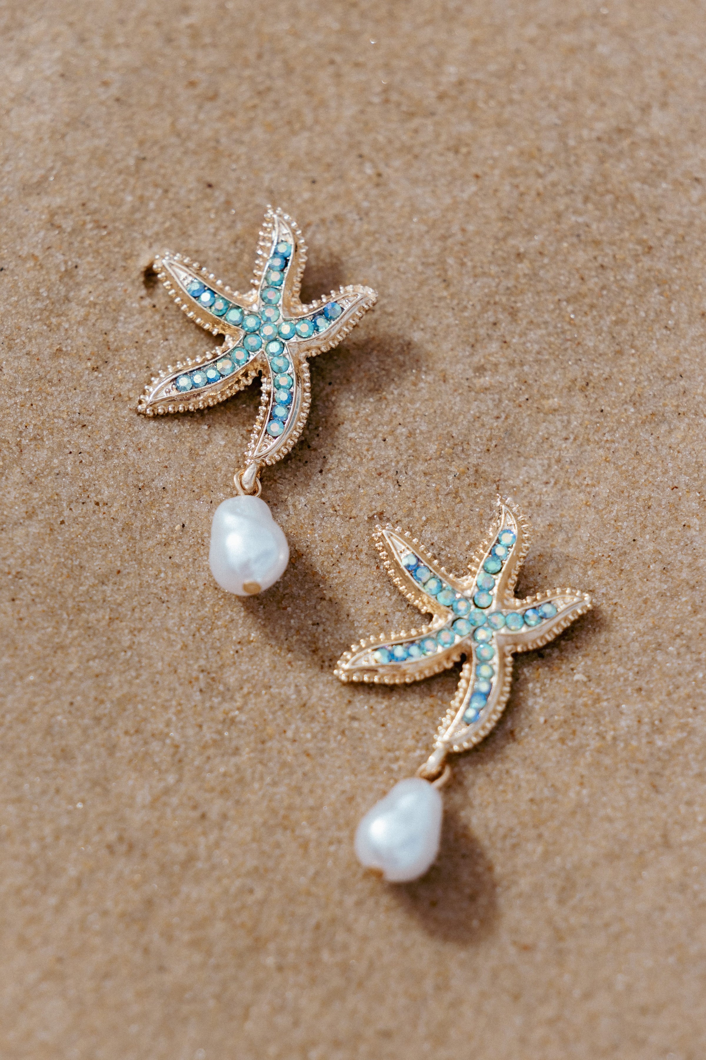 Petal and Pup USA ACCESSORIES Azure Earrings - Gold One Size