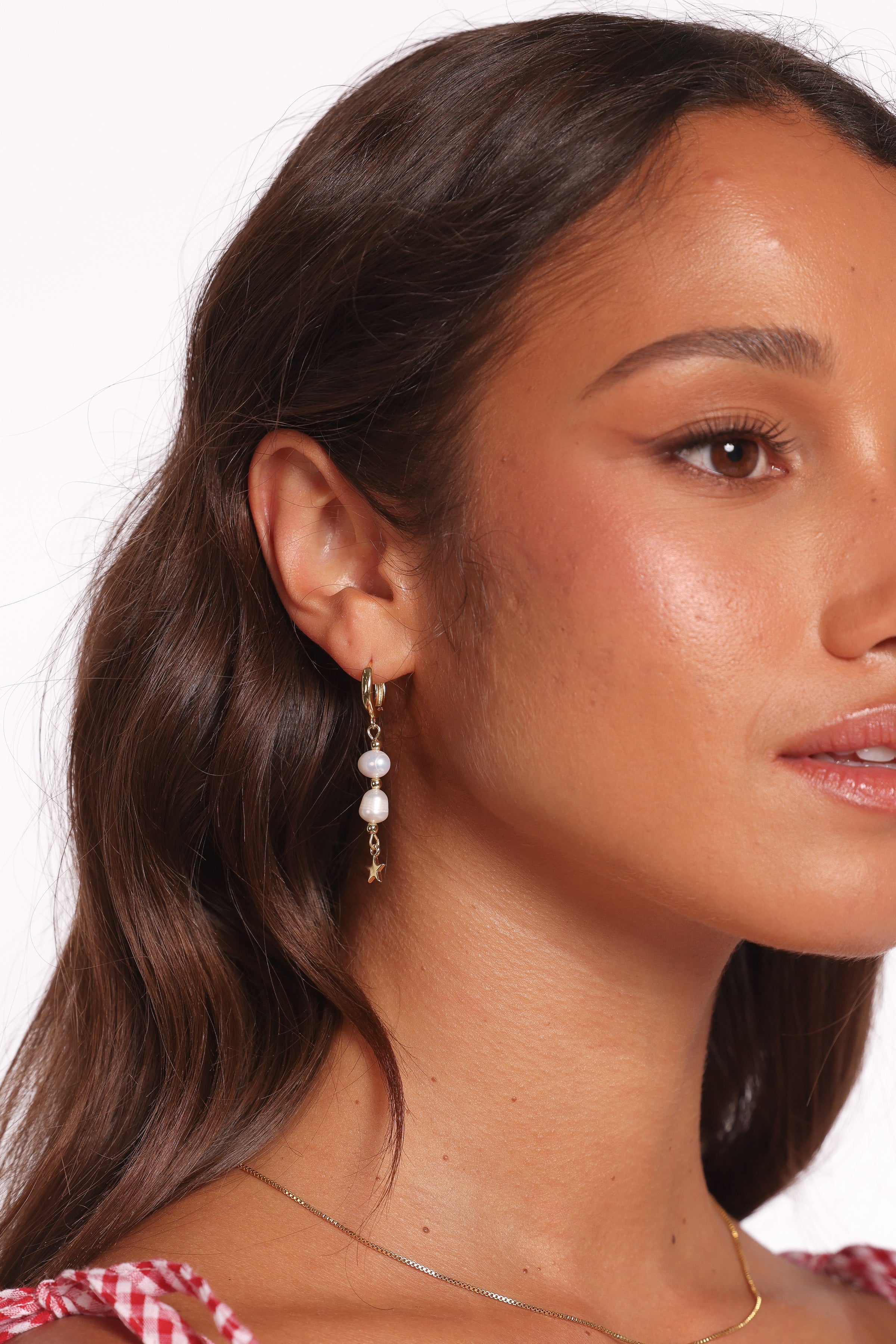 Petal and Pup USA ACCESSORIES Belize Earrings - Gold/Pearl One Size