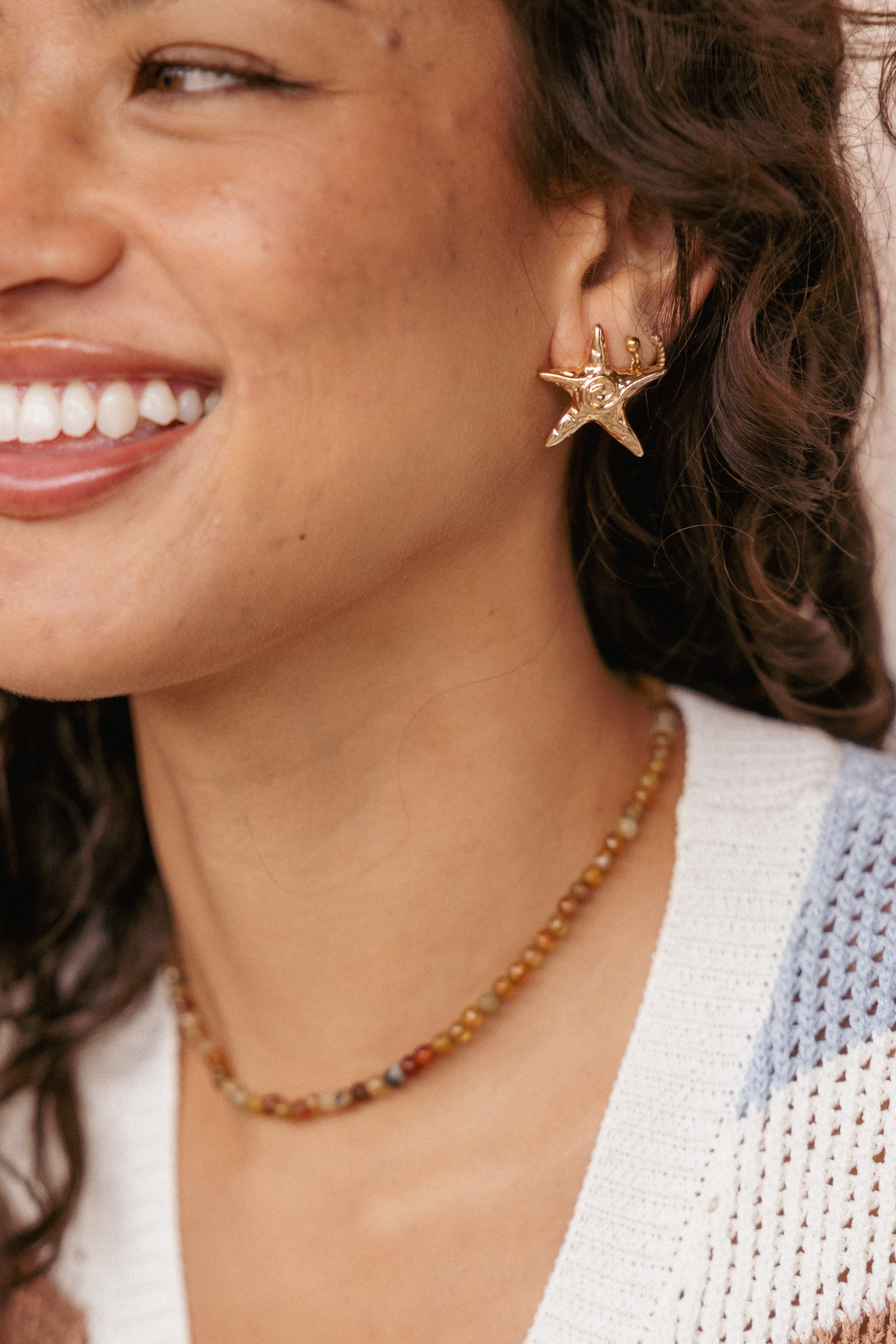 Petal and Pup USA ACCESSORIES Bliss Starfish Earrings - Gold One Size