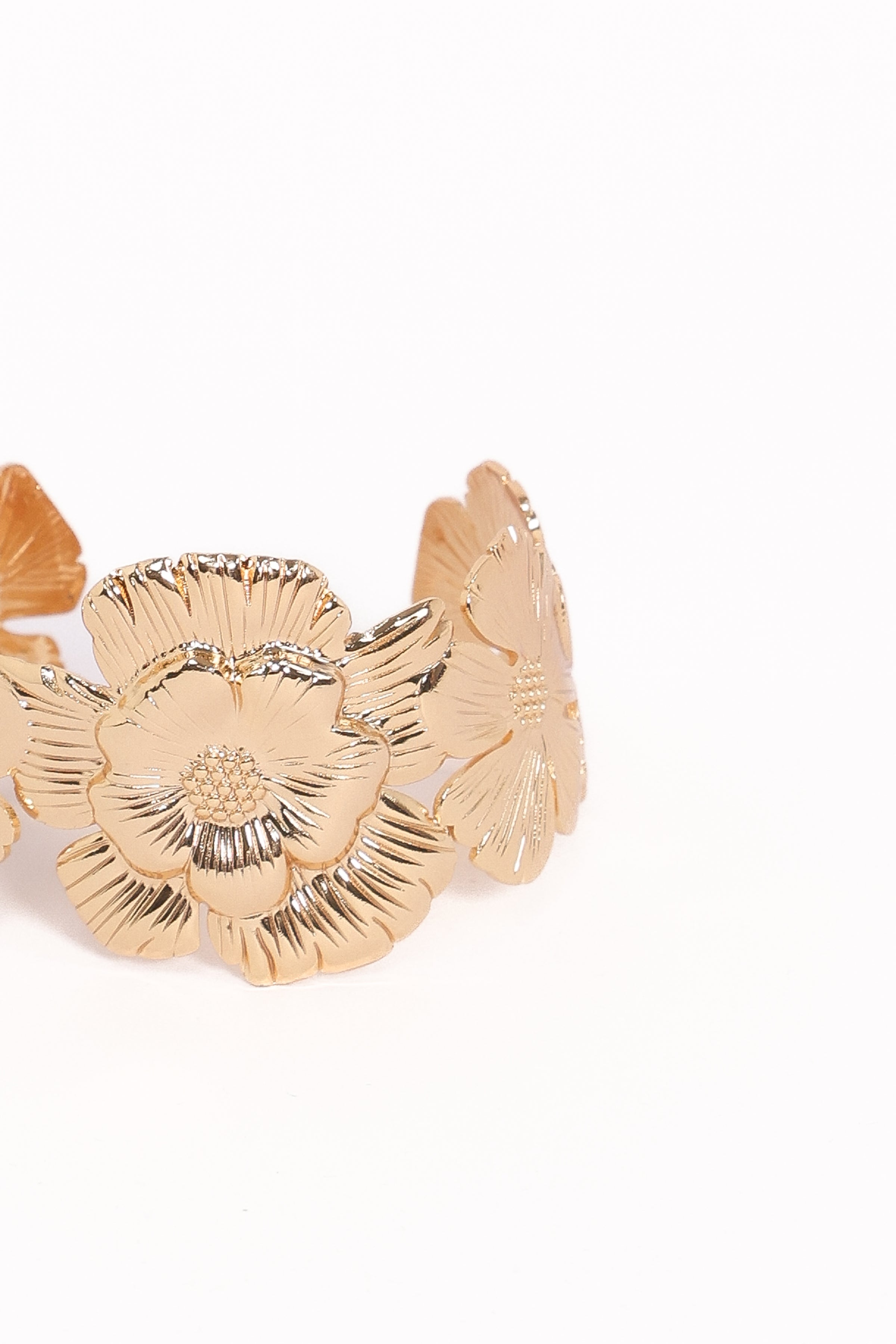 Petal and Pup USA ACCESSORIES Bloom Cuff Bracelet - Gold One Size