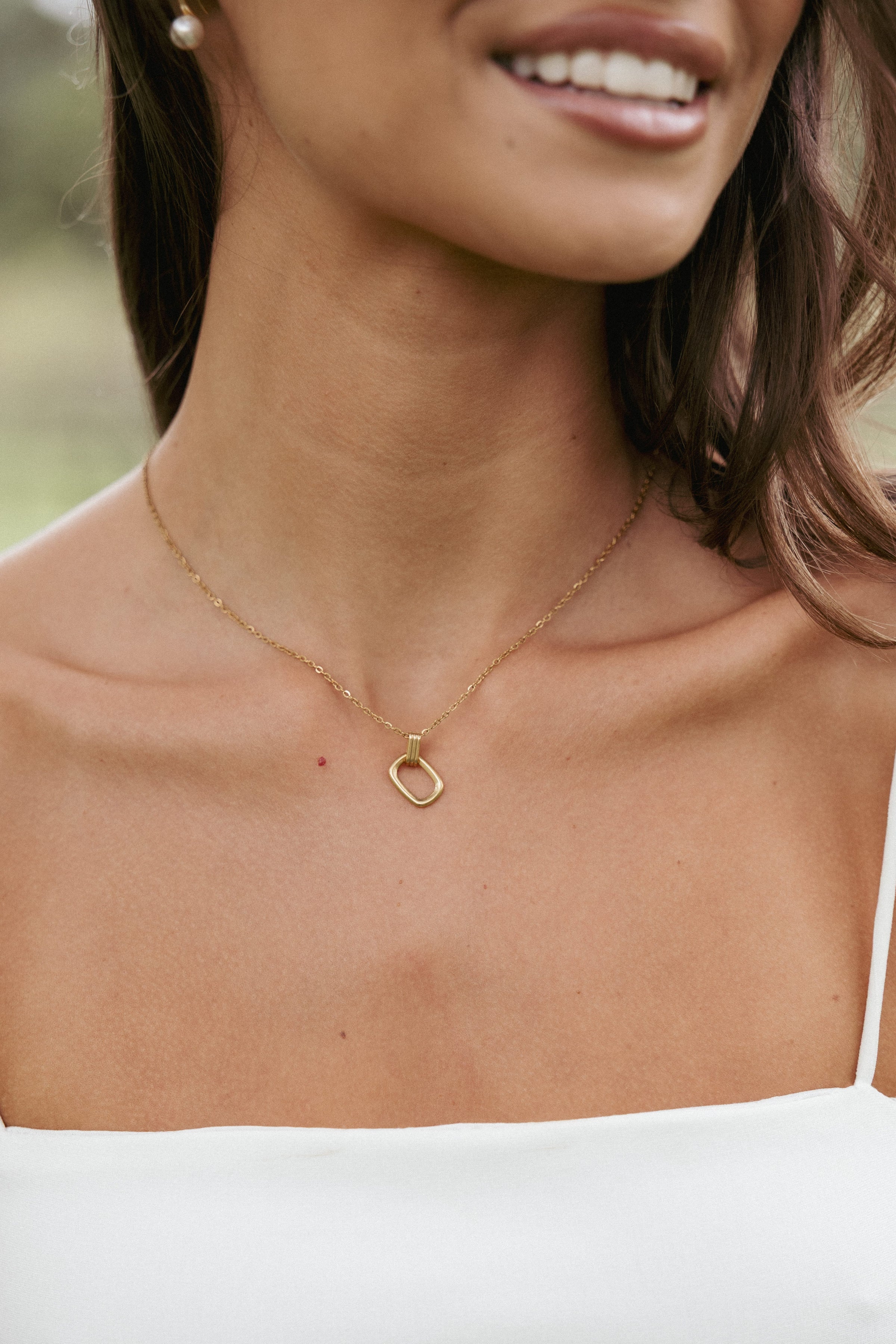 Petal and Pup USA ACCESSORIES Cagnes Necklace - Gold One Size