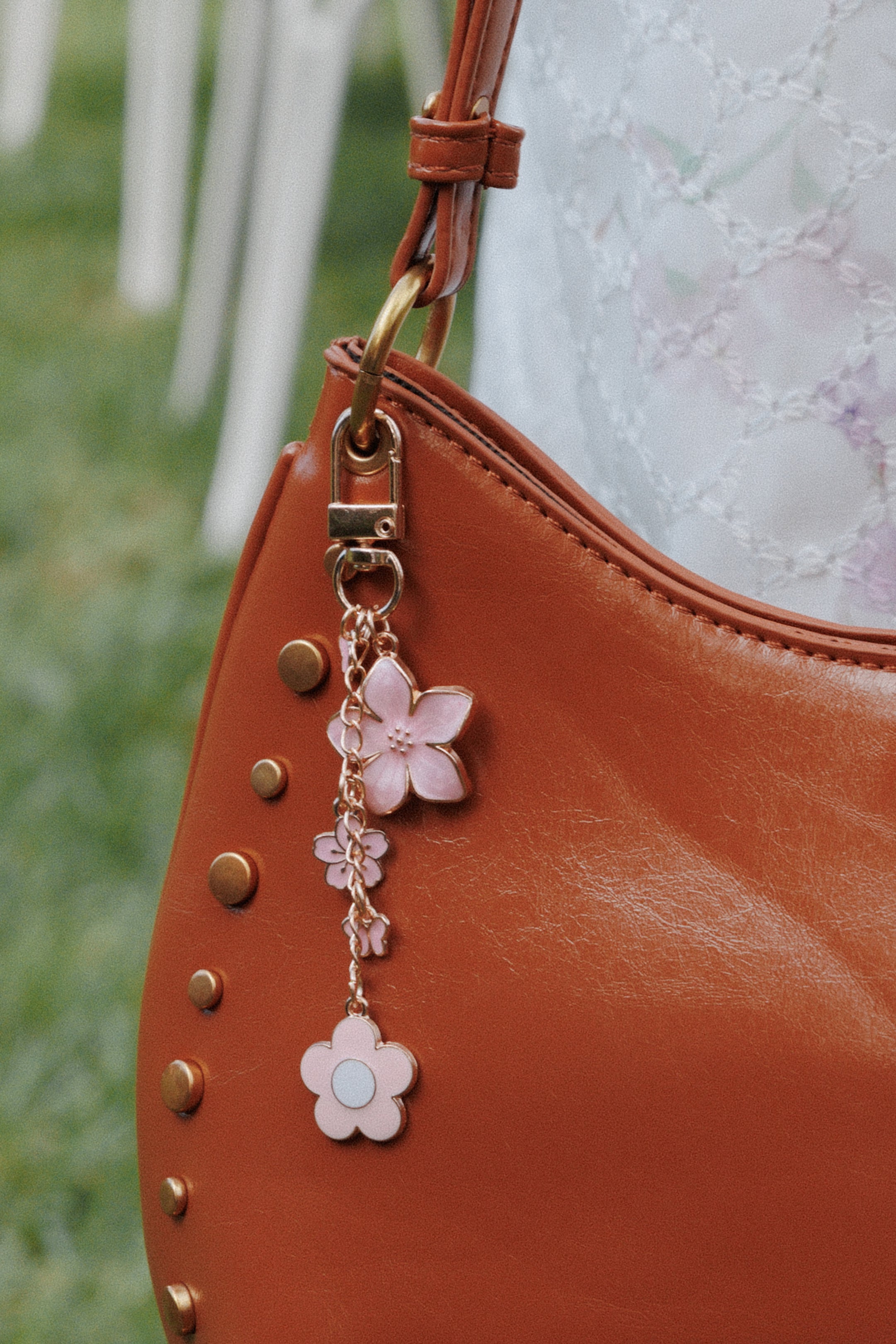 Petal and Pup USA ACCESSORIES Claudia Flower Key Chain - Pink One Size