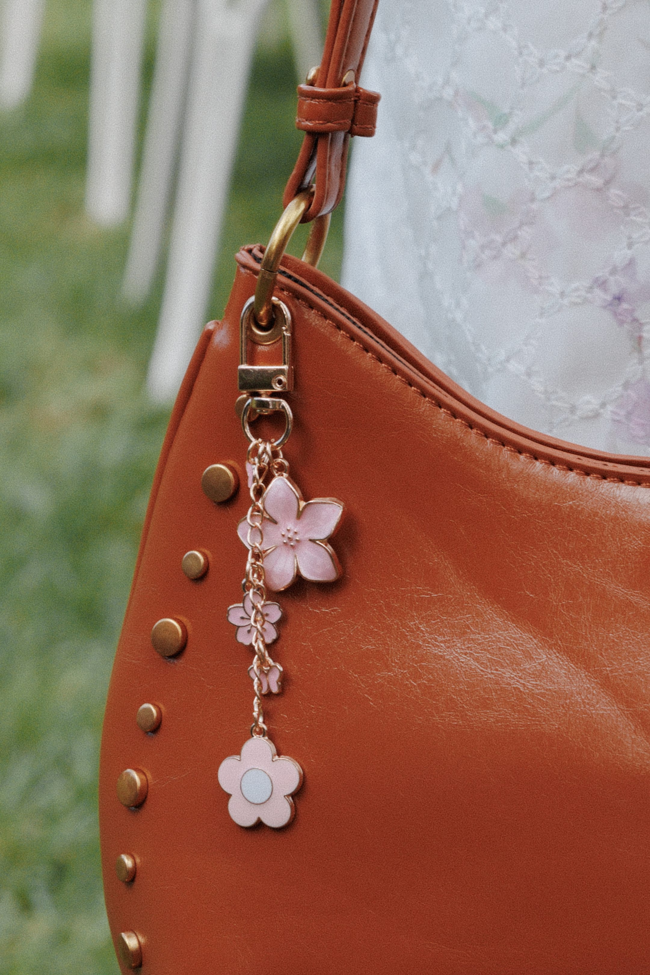 Petal and Pup USA ACCESSORIES Claudia Flower Key Chain - Pink One Size