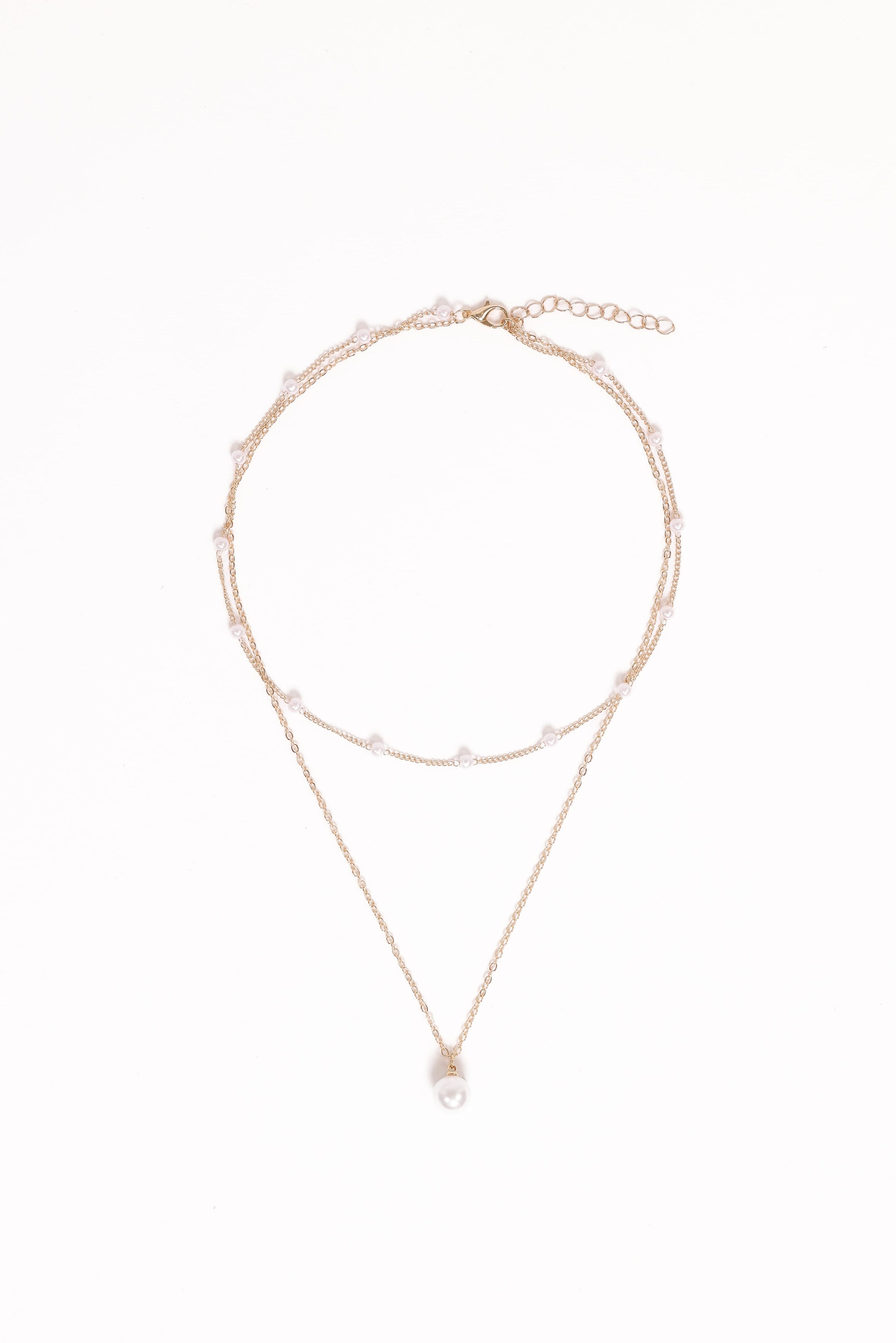 Petal and Pup USA ACCESSORIES Corinna Necklace - Gold/Pearl One Size