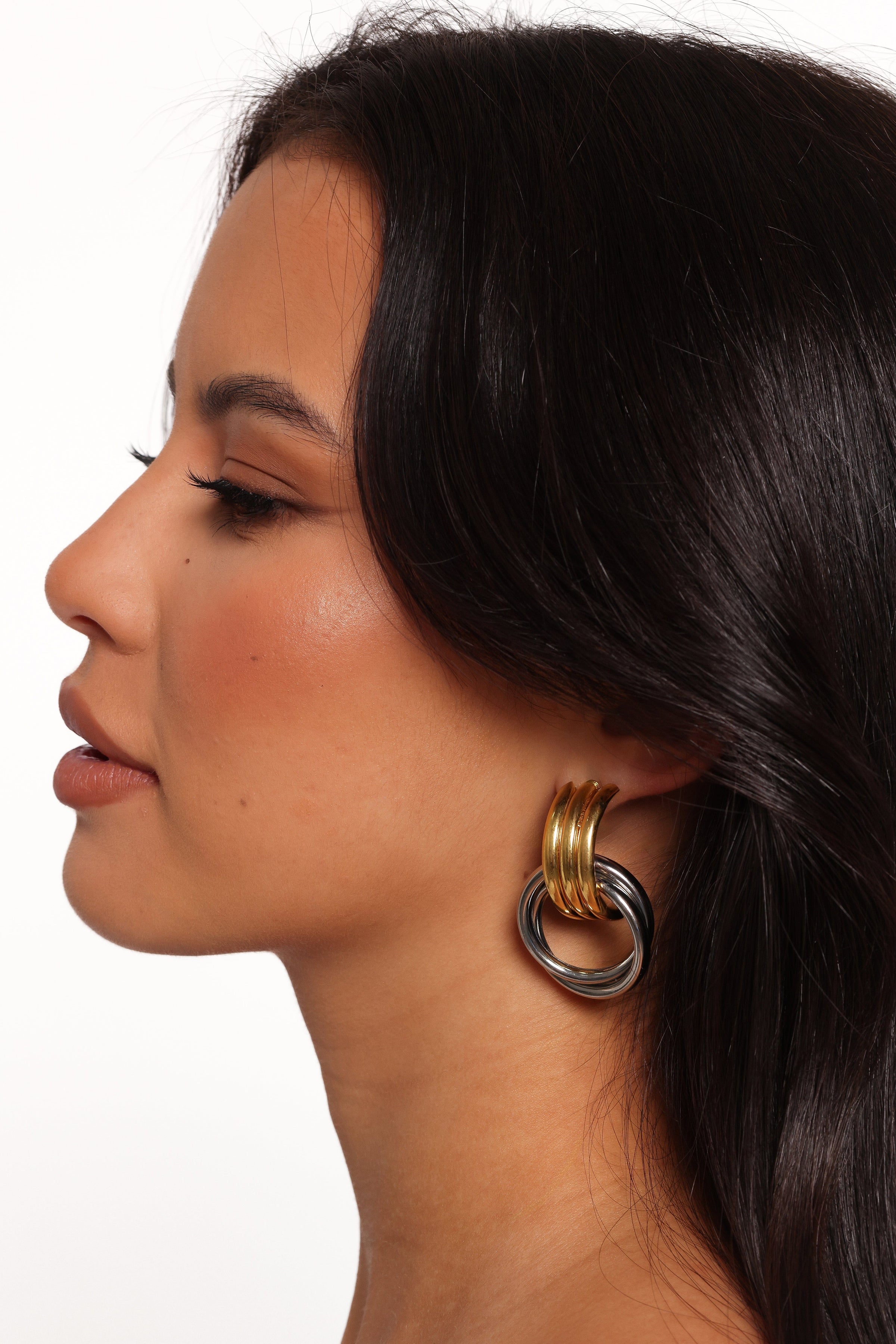 Petal and Pup USA ACCESSORIES Cyra Earrings - Gold/Silver One Size