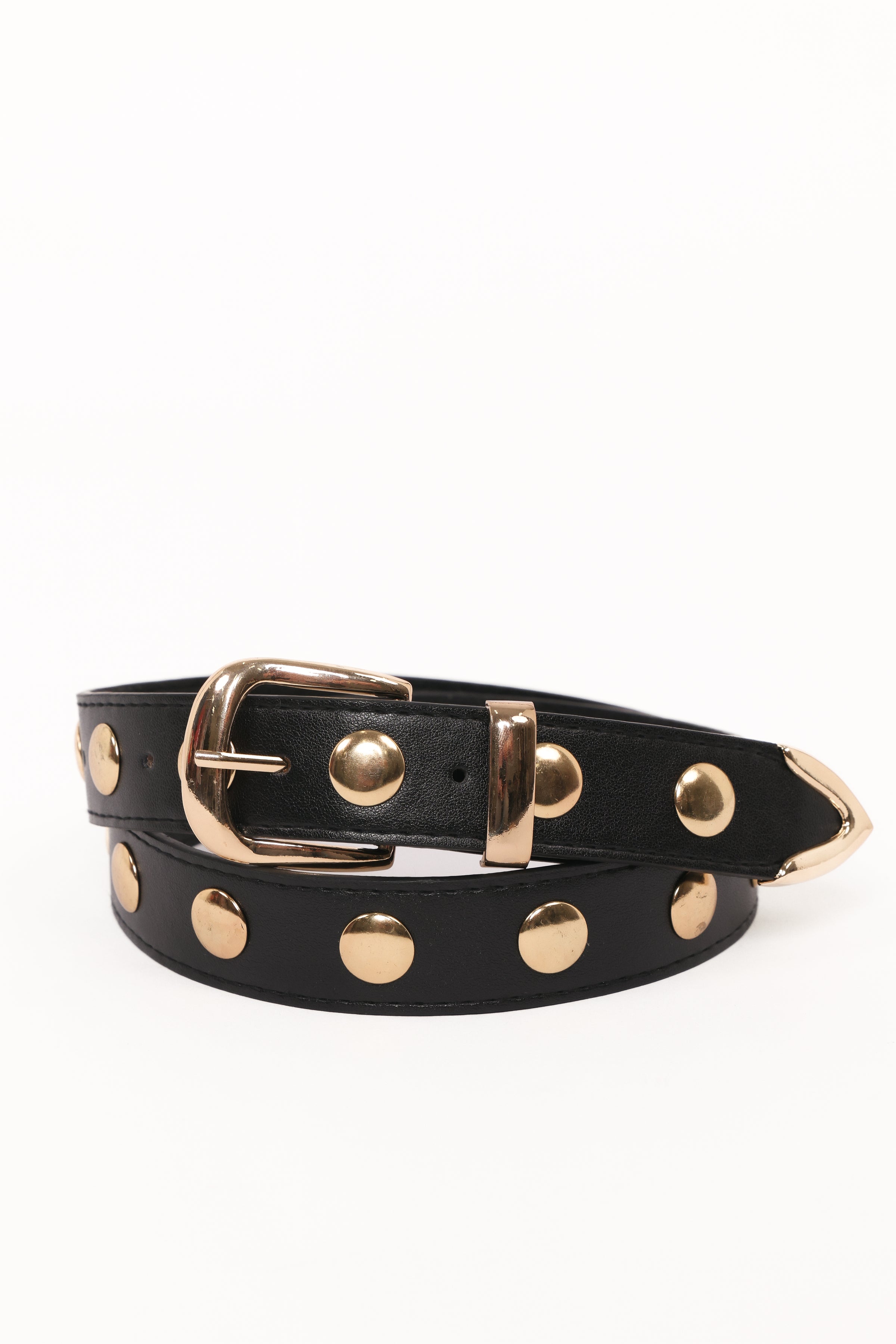 Petal and Pup USA ACCESSORIES Dallas Studded Belt - Black One Size
