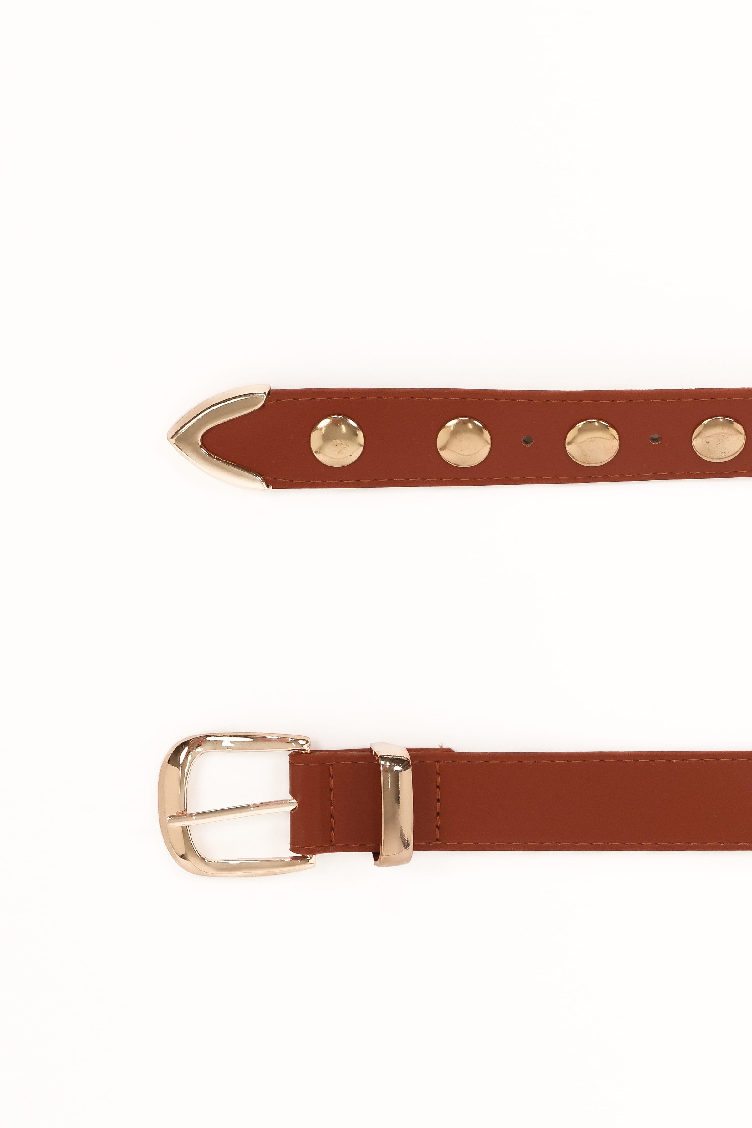 Petal and Pup USA ACCESSORIES Dallas Studded Belt - Tan One Size
