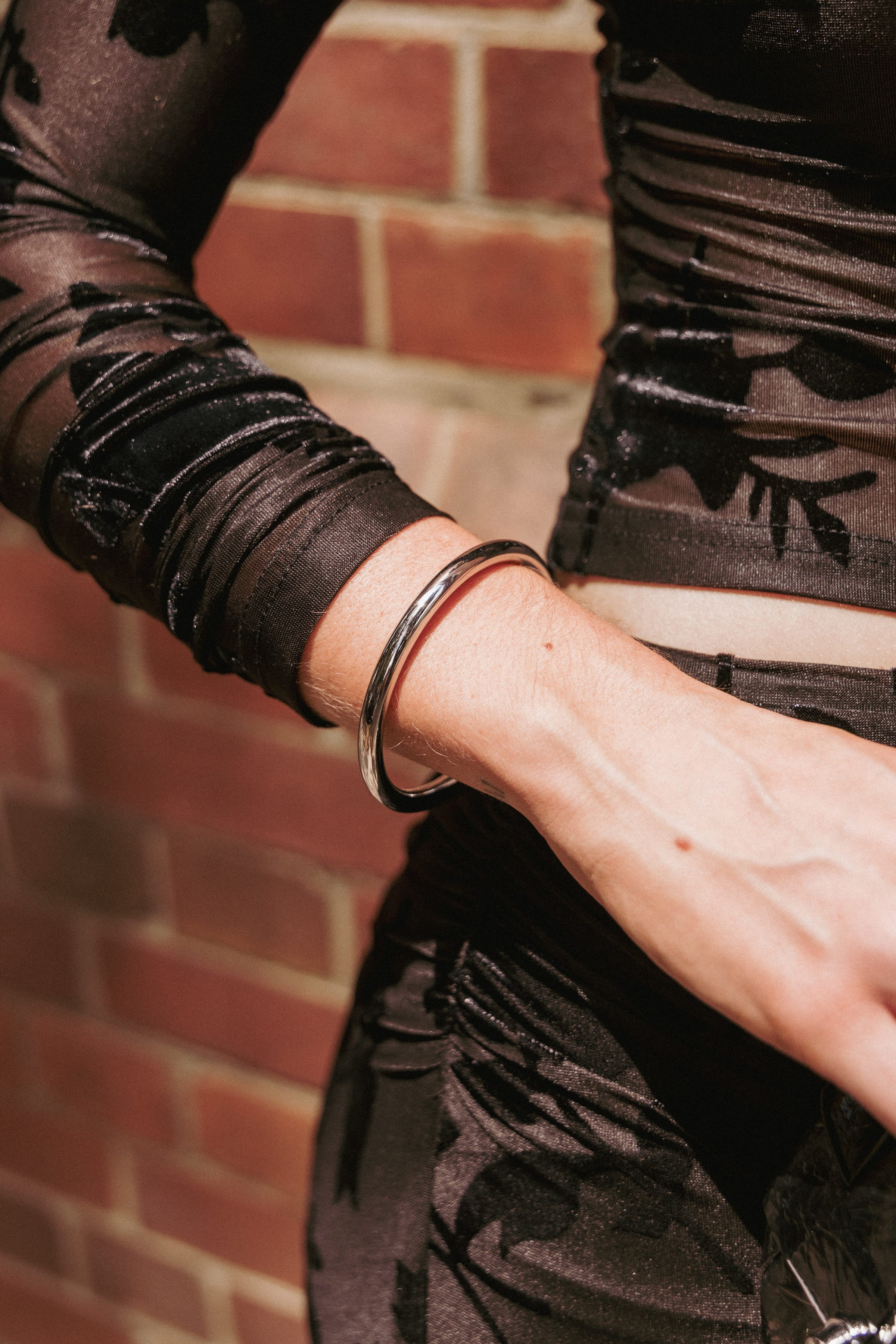 Petal and Pup USA ACCESSORIES Ebony Bracelet - Silver One Size