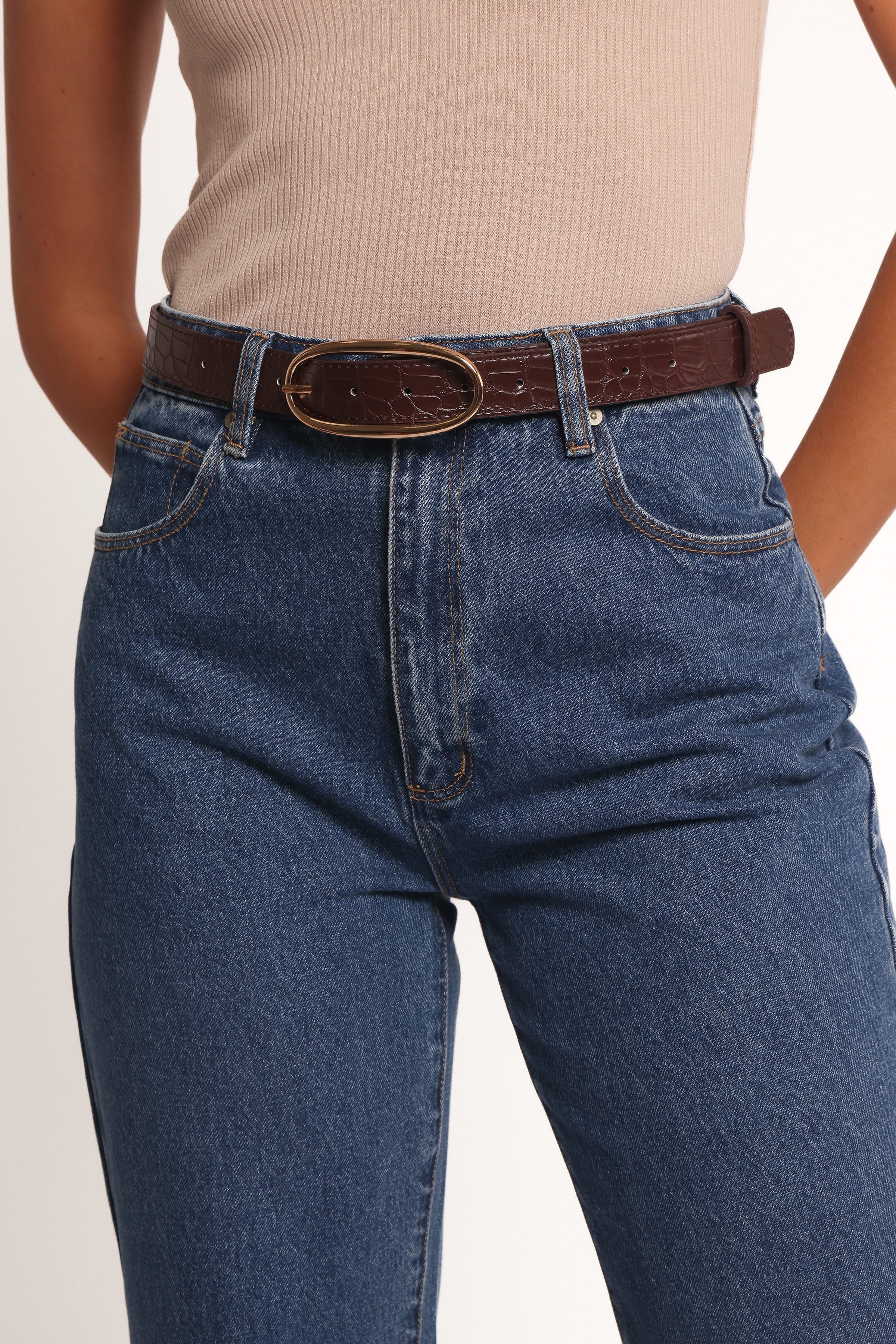 Petal and Pup USA ACCESSORIES Elodie Belt - Brown One Size