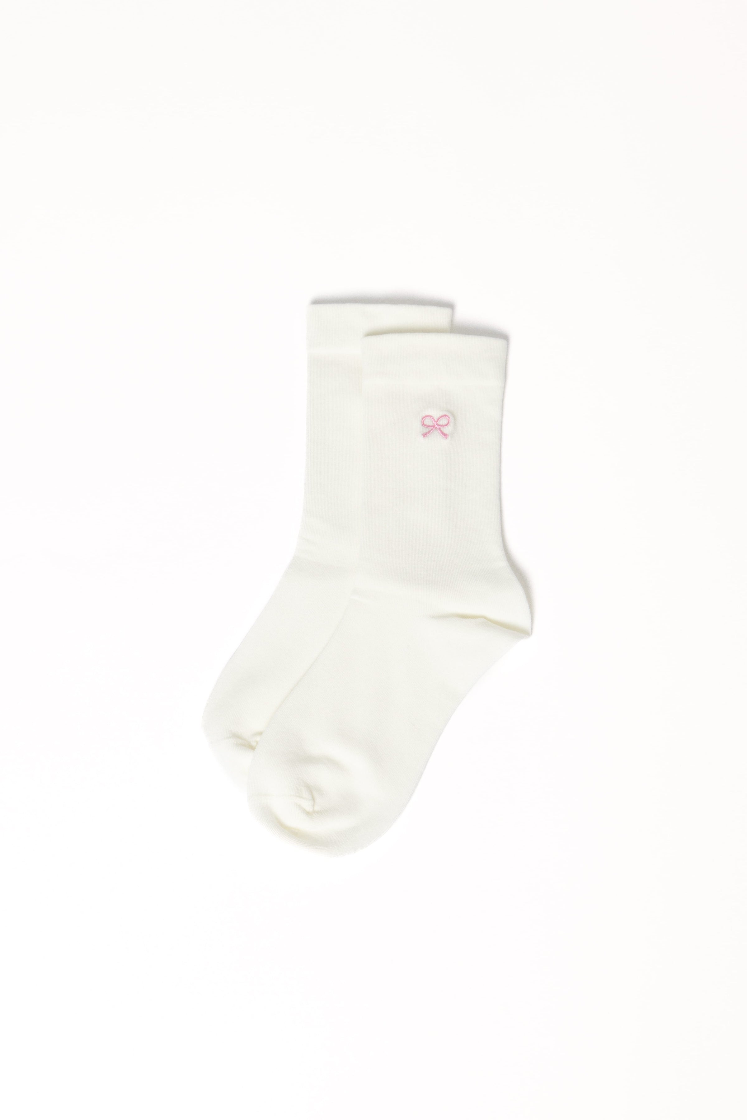 Petal and Pup USA ACCESSORIES Elsie Bow Socks - White One Size