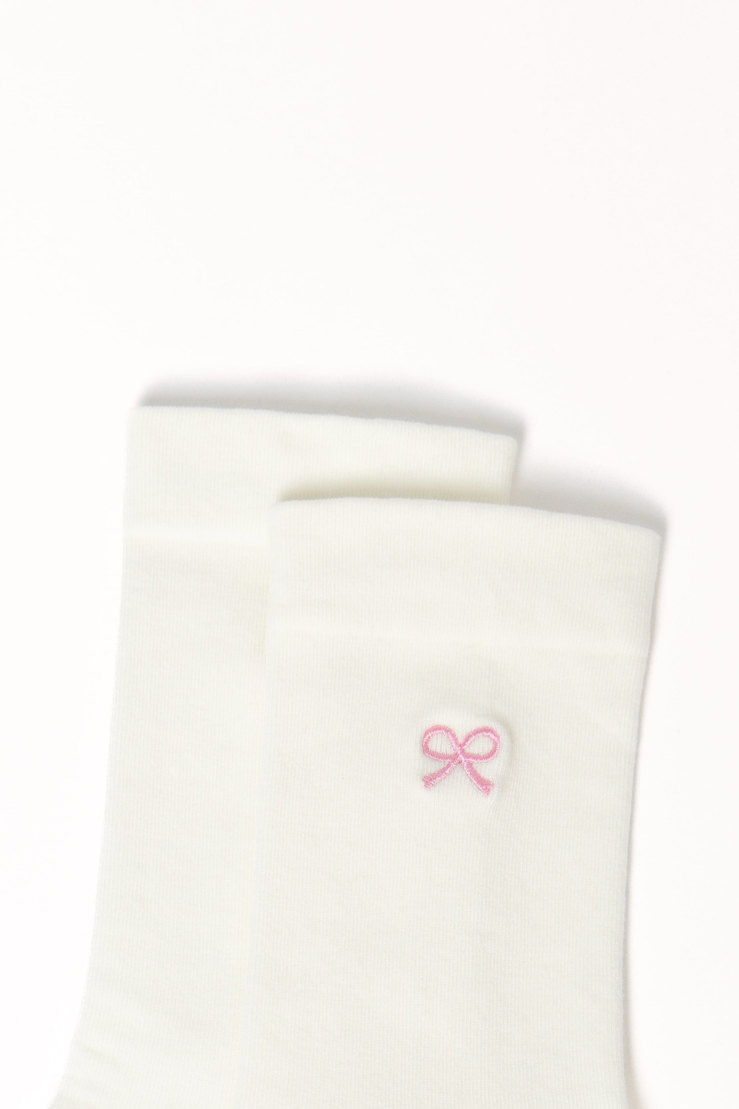Petal and Pup USA ACCESSORIES Elsie Bow Socks - White One Size