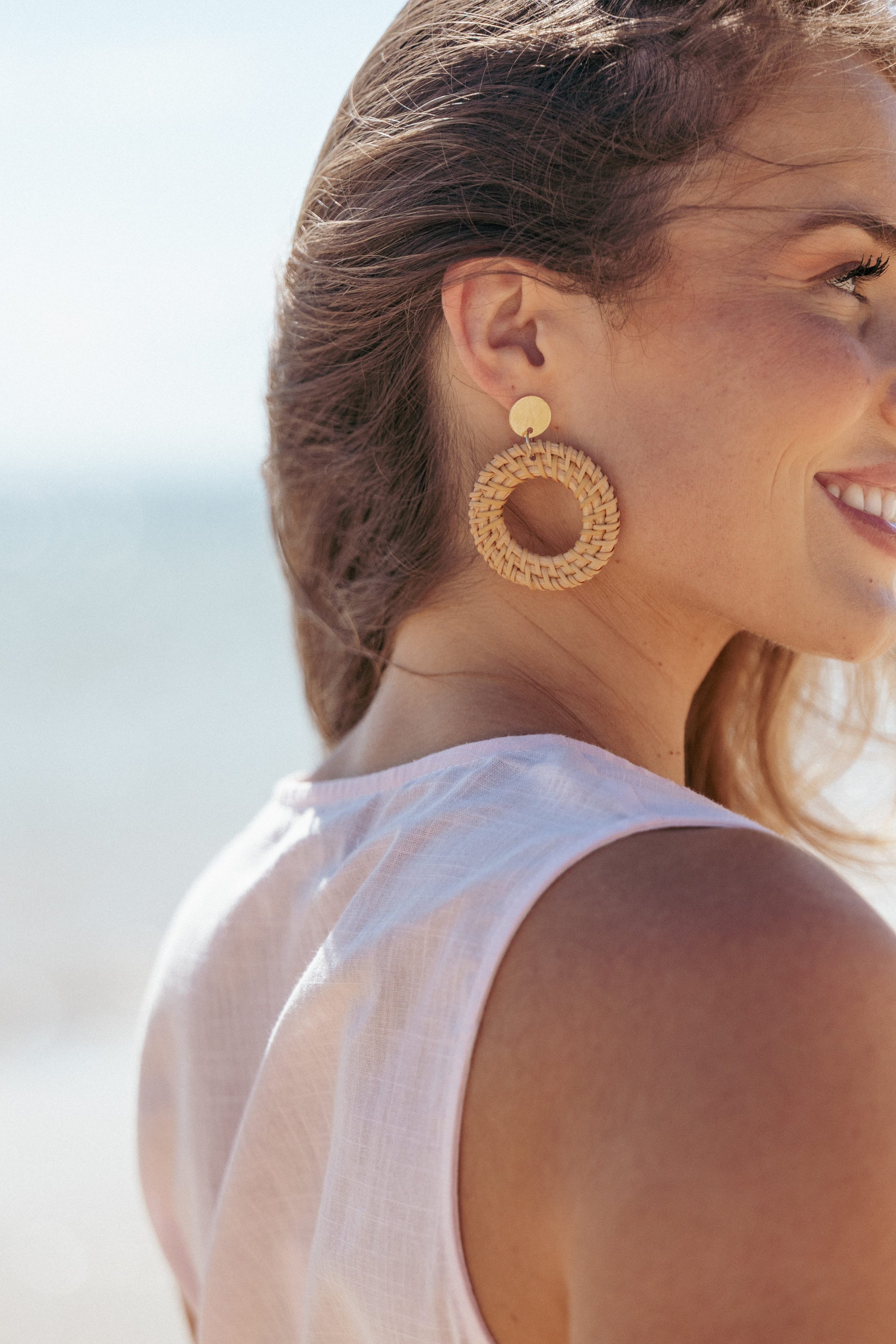 Petal and Pup USA ACCESSORIES Esther Earrings - Tan One Size