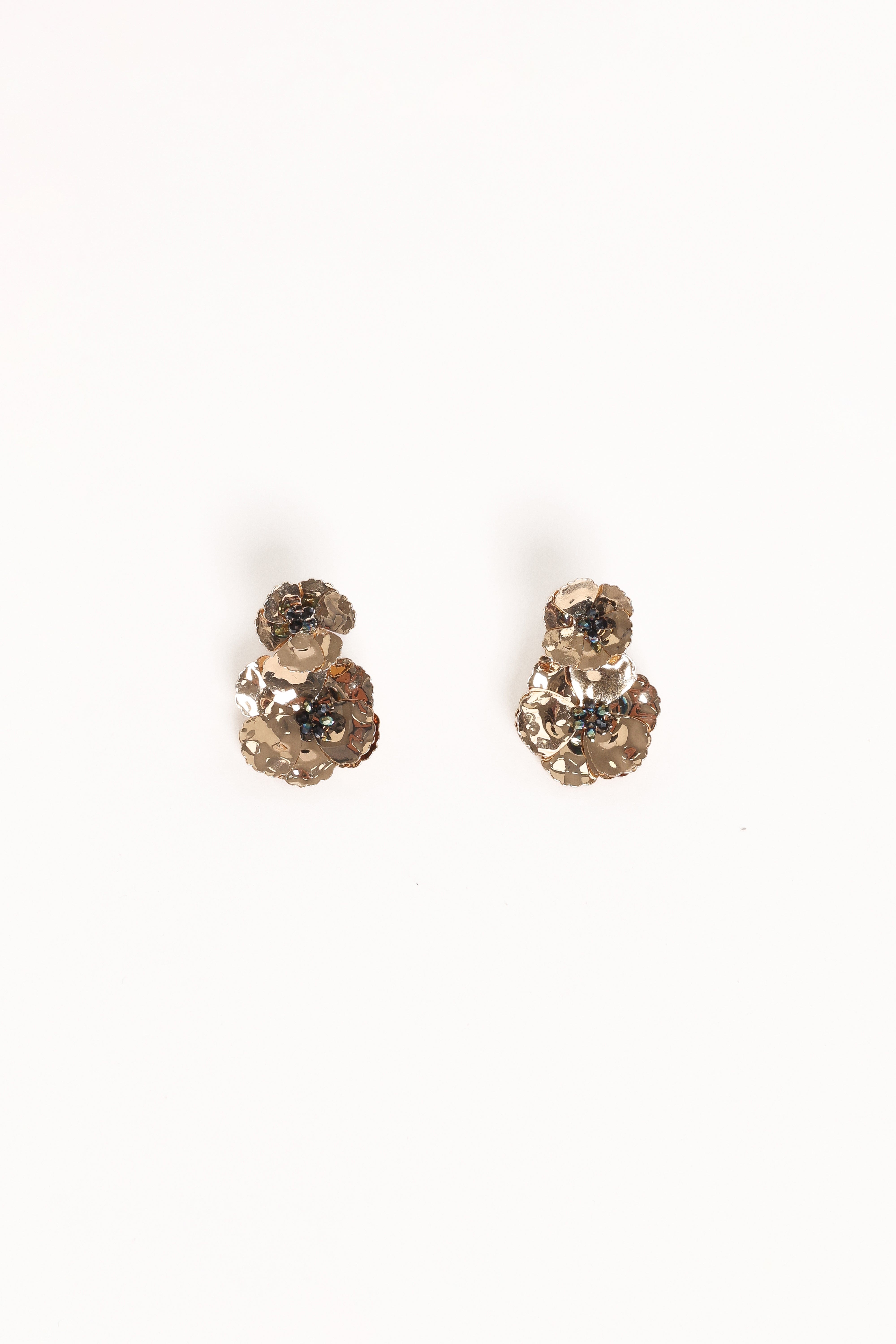Petal and Pup USA ACCESSORIES Evelina Flower Earrings - Gold One Size
