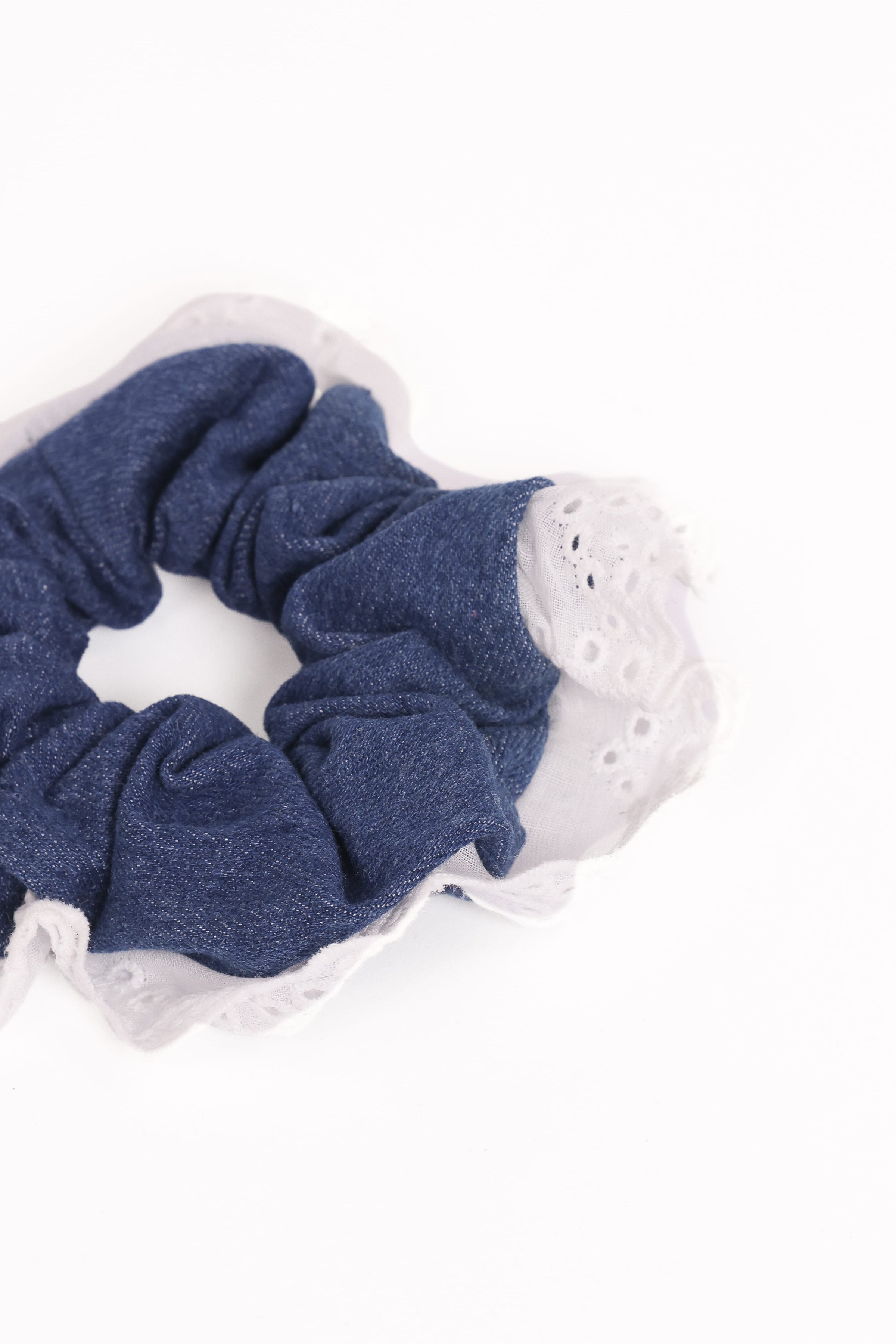 Petal and Pup USA ACCESSORIES Georgia Scrunchie - Dark Blue One Size