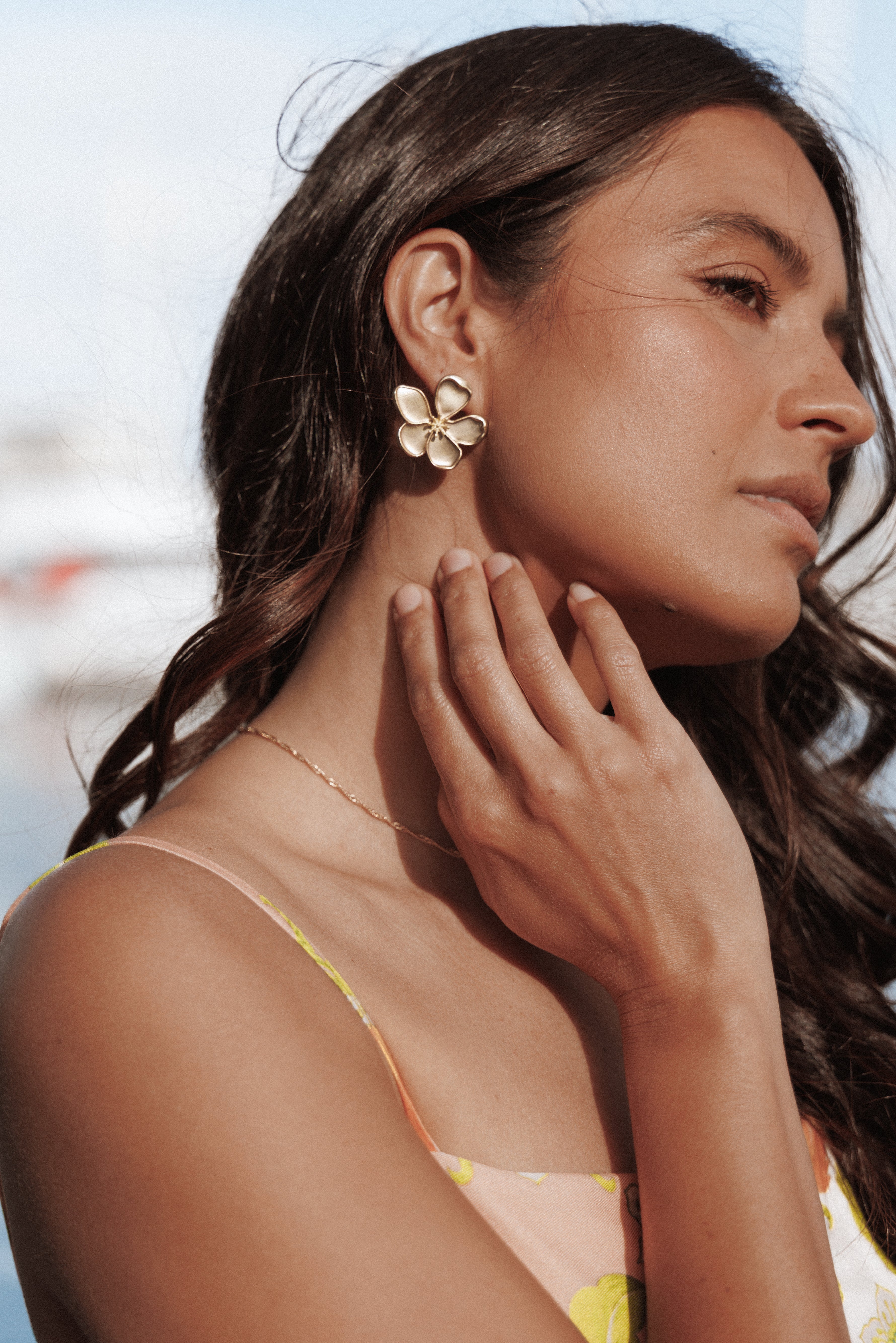 Petal and Pup USA ACCESSORIES Gisella Flower Earrings - Gold One Size