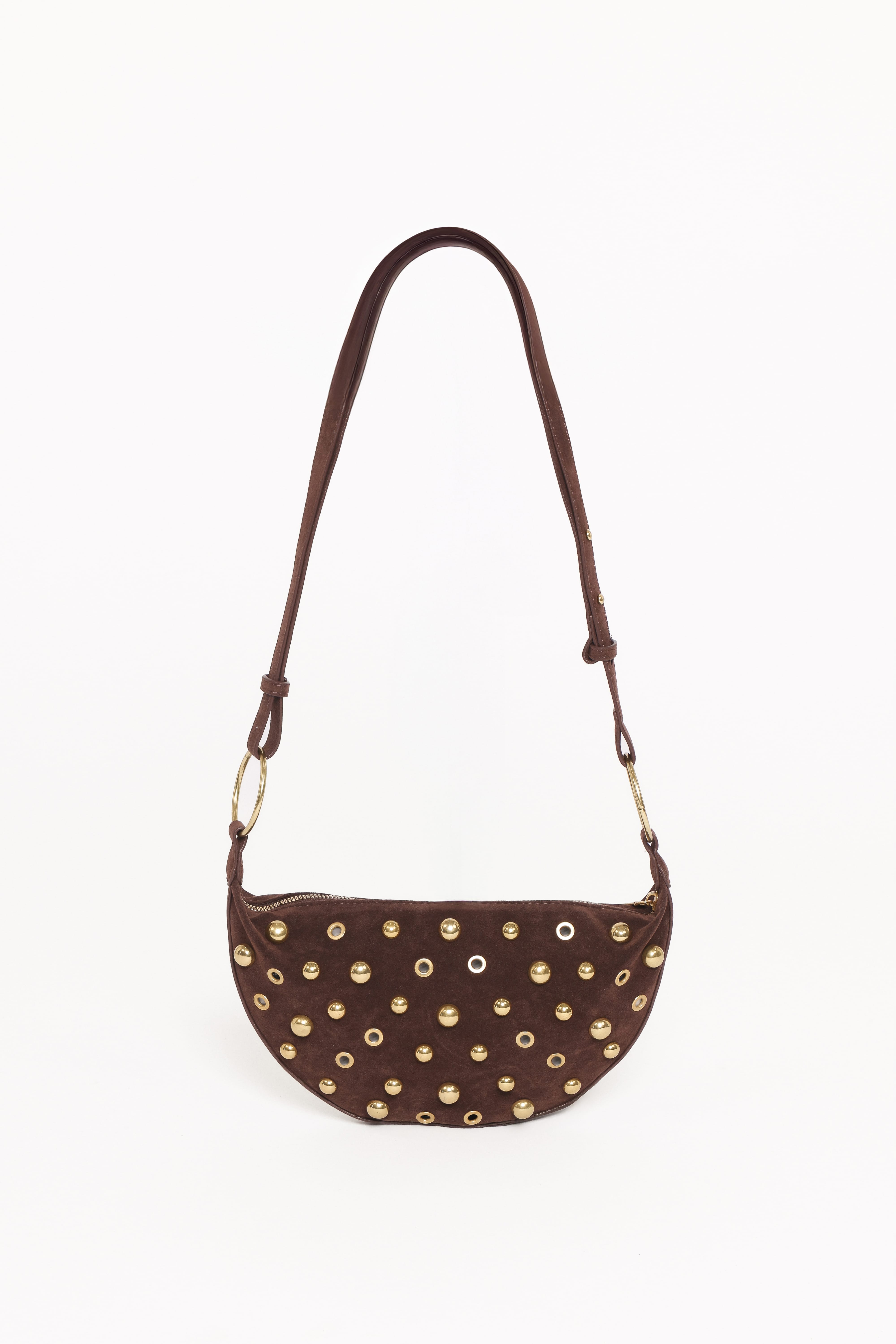 Petal and Pup USA ACCESSORIES Grayson Studded Bag - Brown One Size