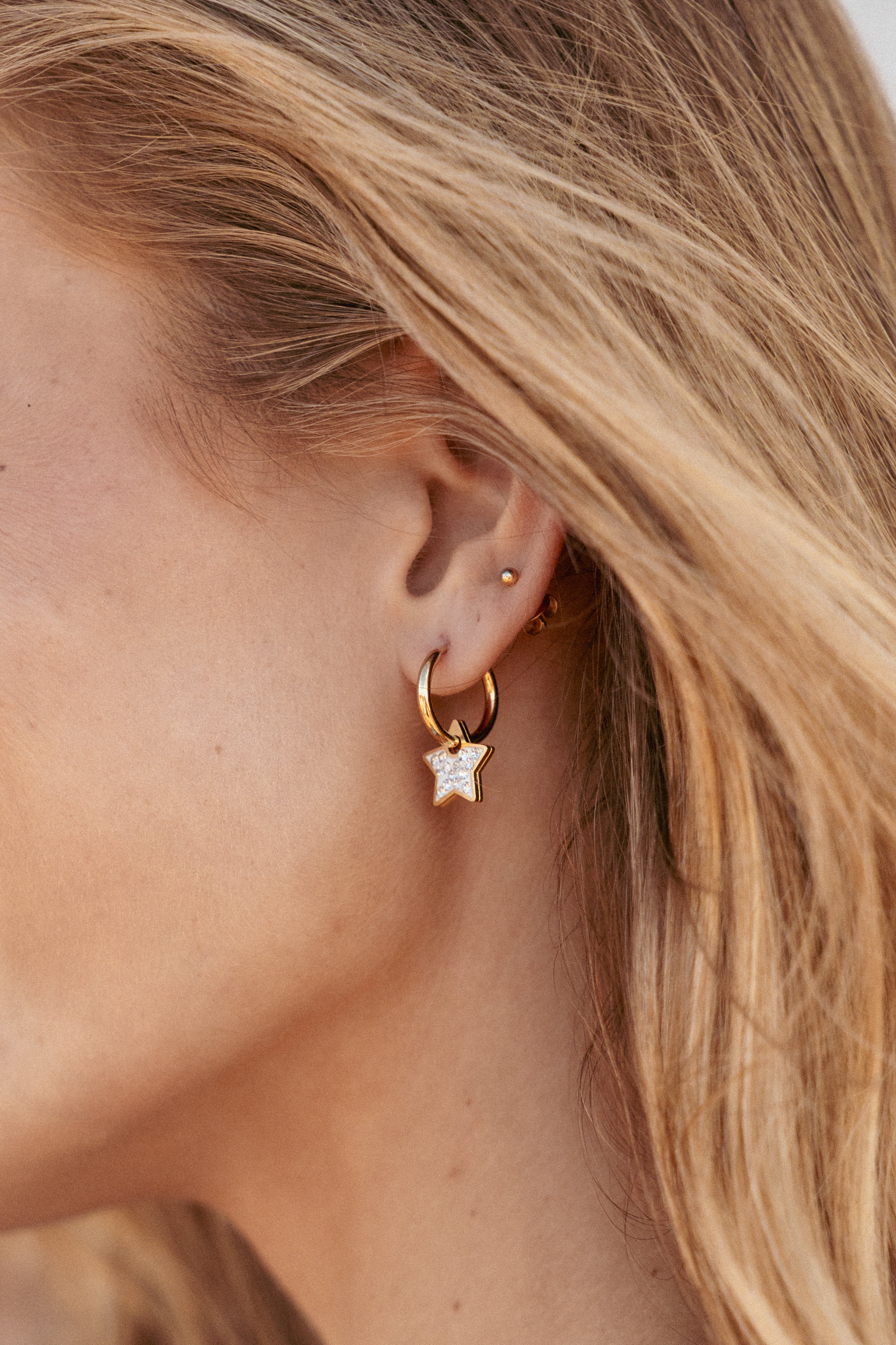 Petal and Pup USA ACCESSORIES Hayden Star Earrings - Gold One Size