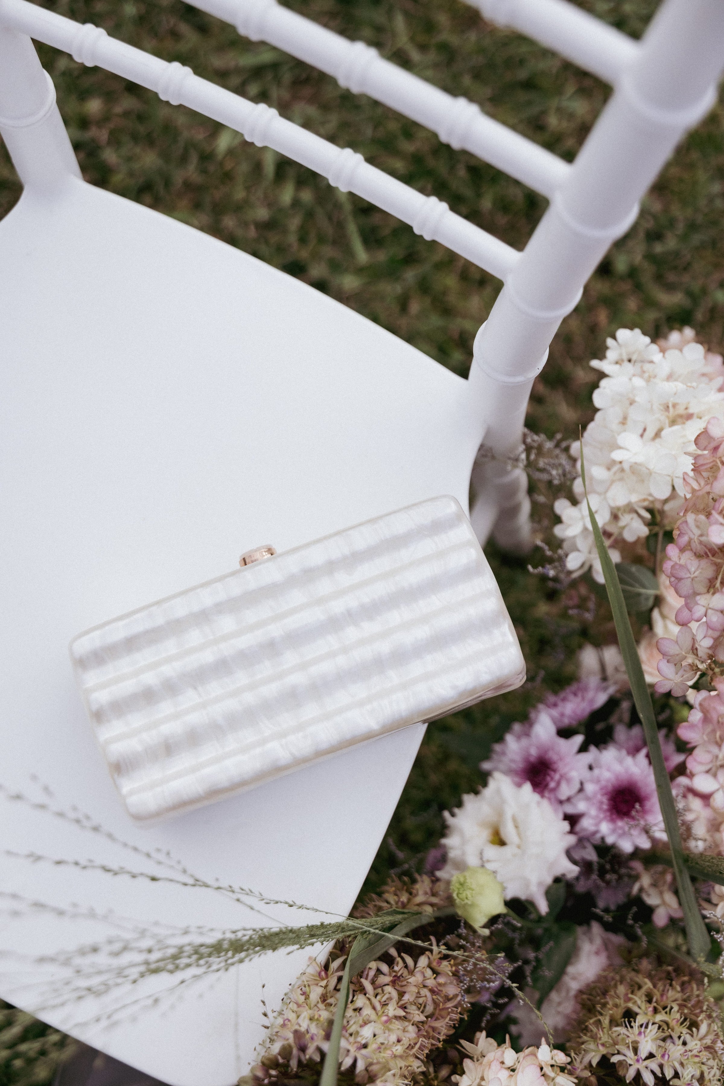 Petal and Pup USA ACCESSORIES Helena Clutch - Pearl One Size