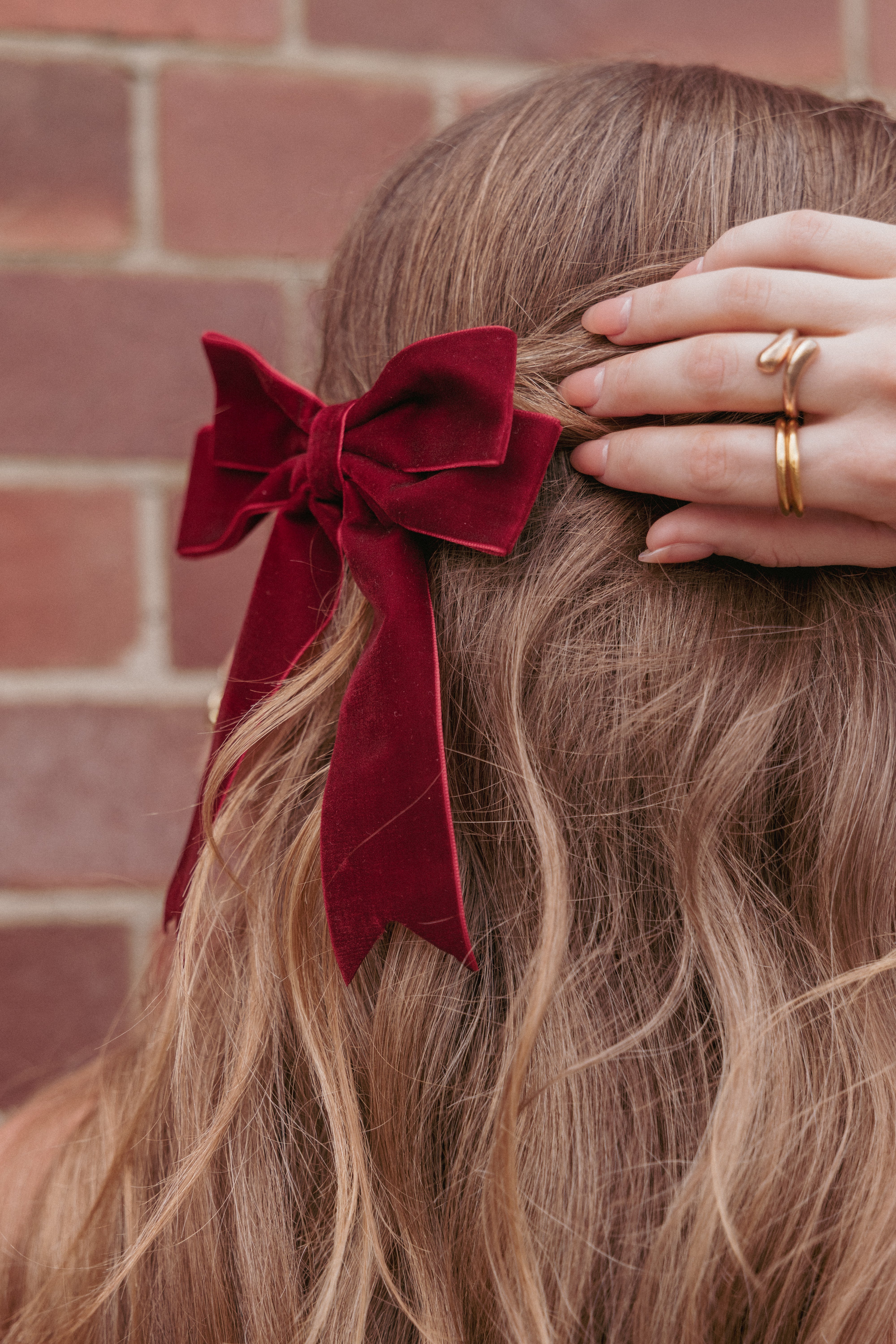 Petal and Pup USA ACCESSORIES Helena Hair Bow - Red One Size
