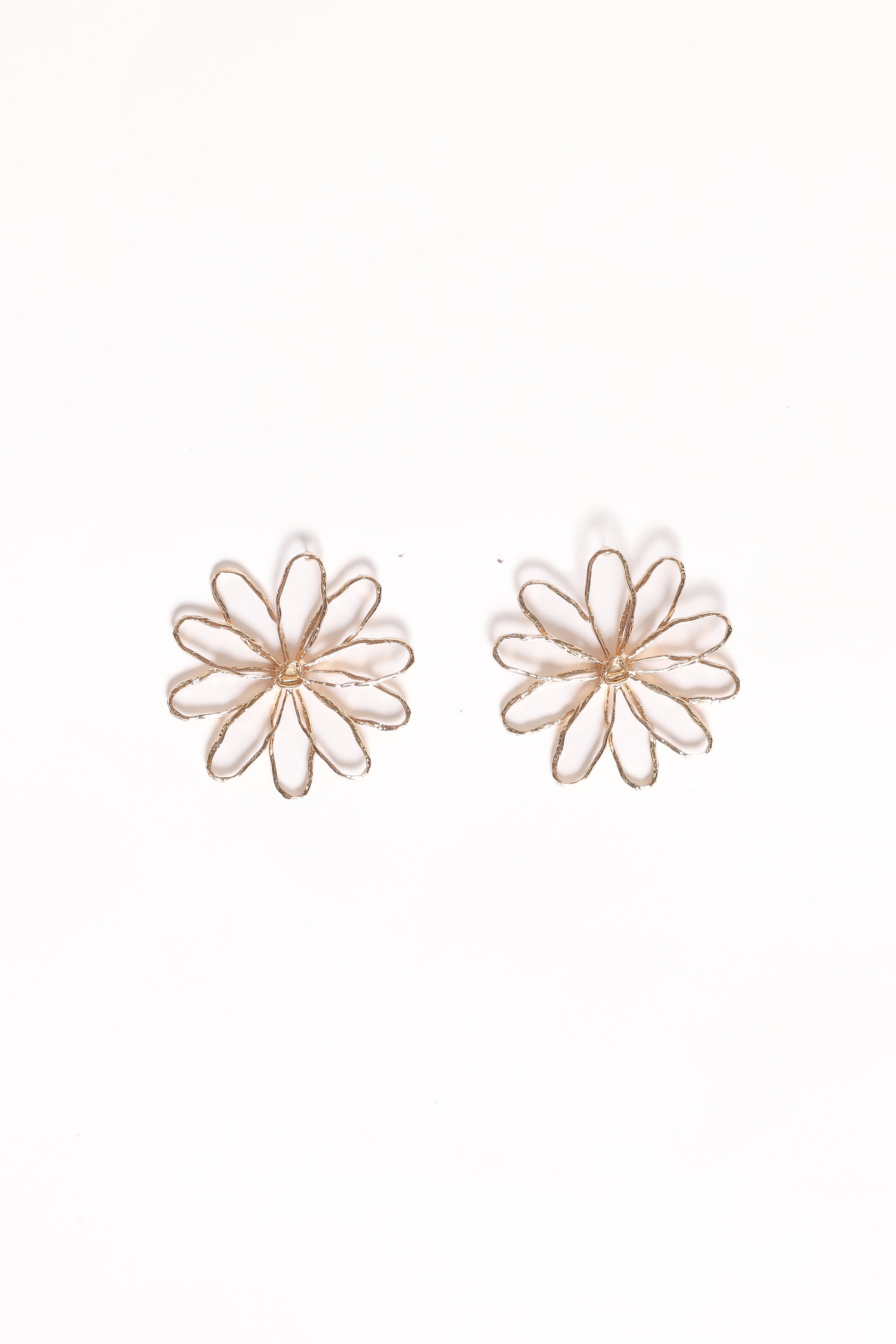 Petal and Pup USA ACCESSORIES Indi Flower Earrings - Gold One Size