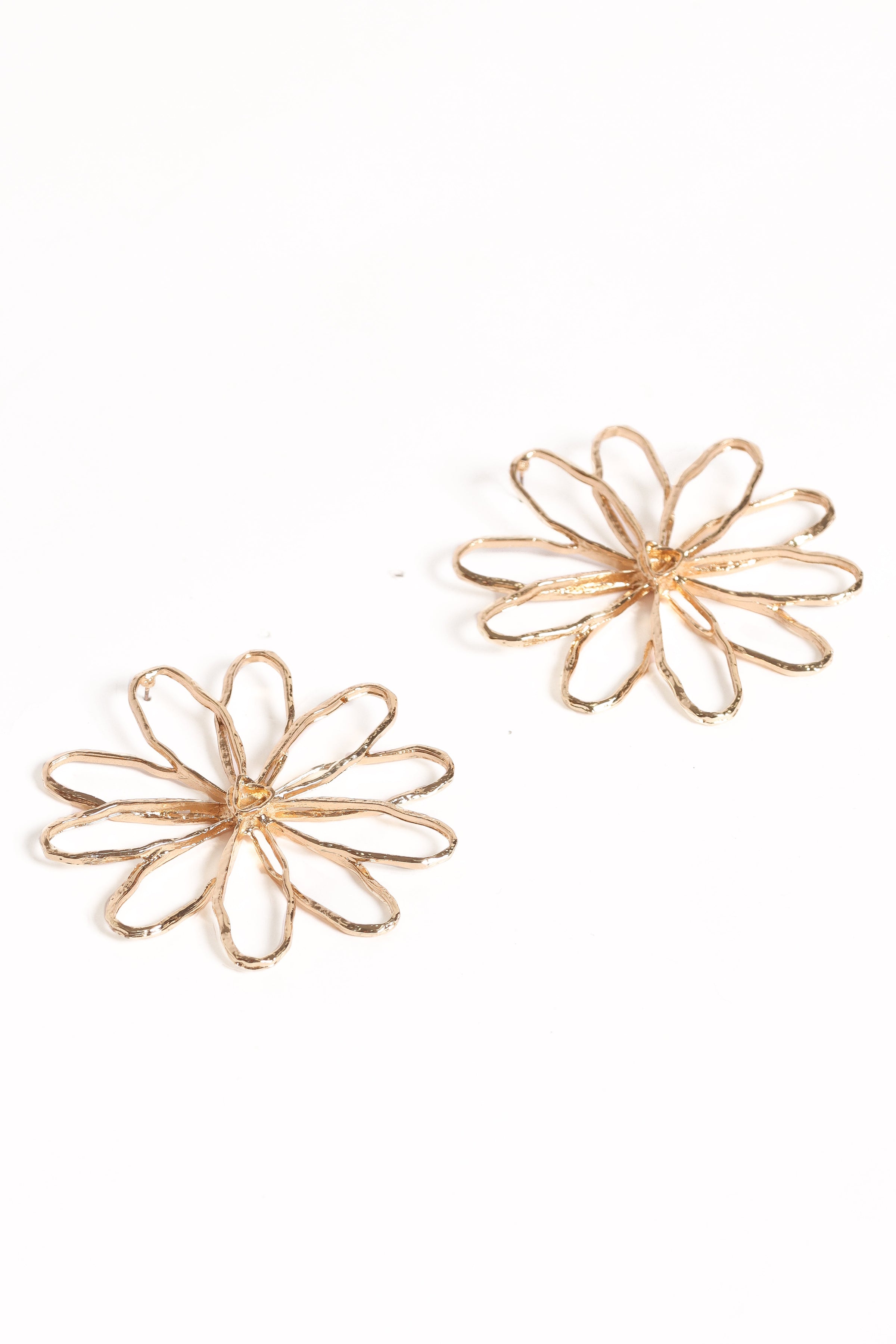 Petal and Pup USA ACCESSORIES Indi Flower Earrings - Gold One Size