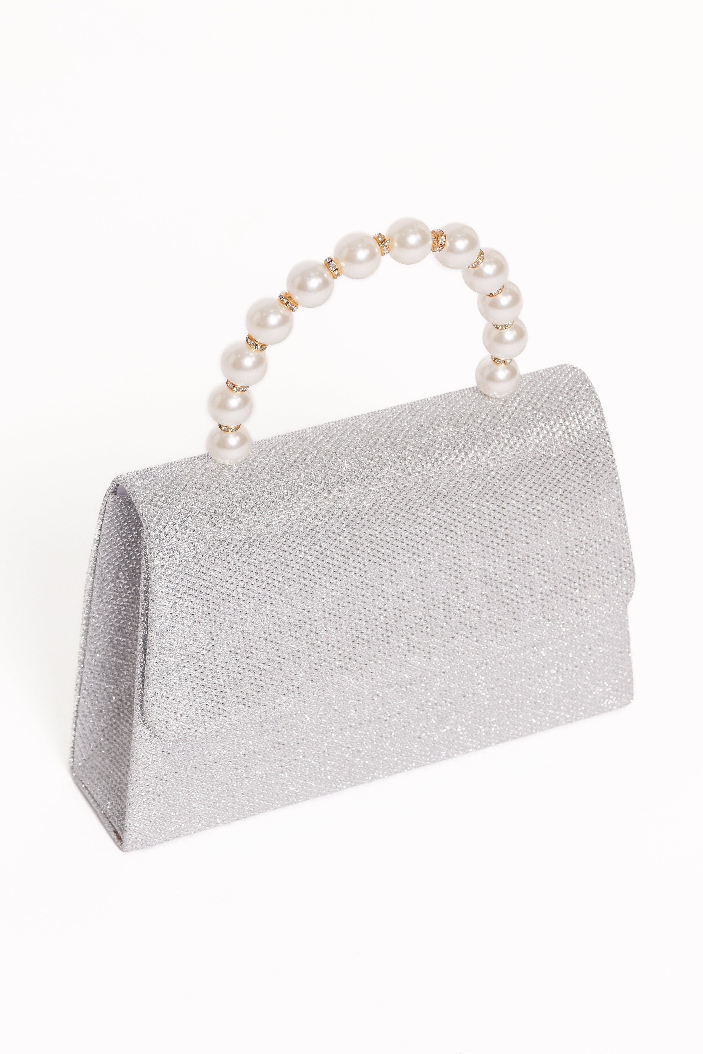 Petal and Pup USA ACCESSORIES Jenn Embellished Bag - Champagne/Pearl One Size