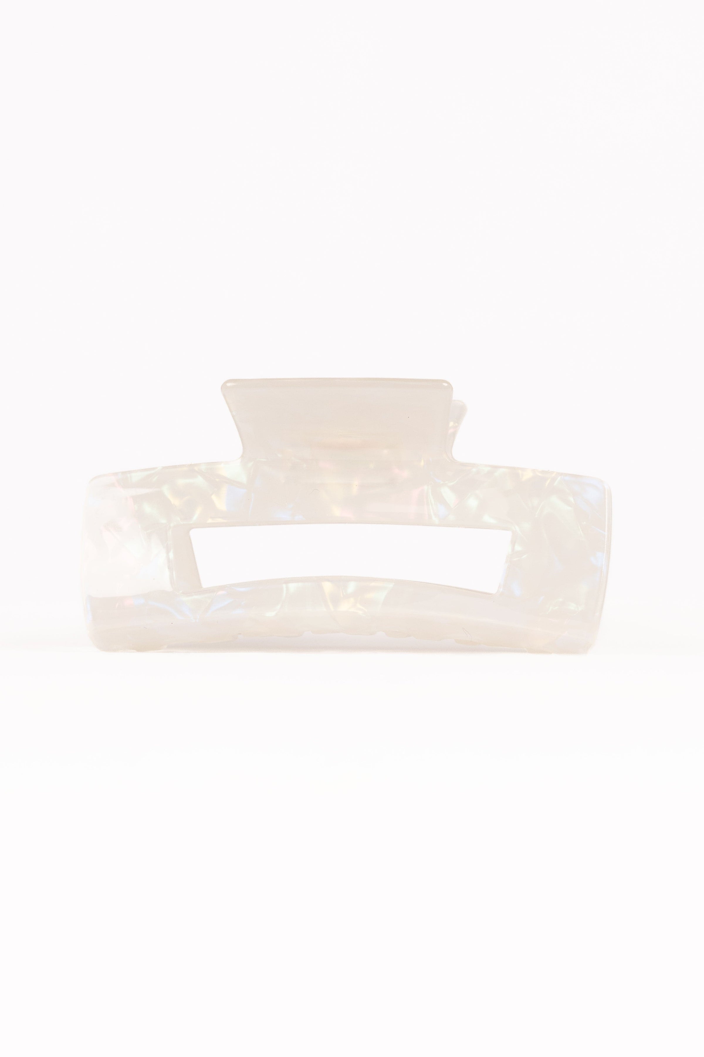 Petal and Pup USA ACCESSORIES Jennifer Hair Clip - White/Silver One Size