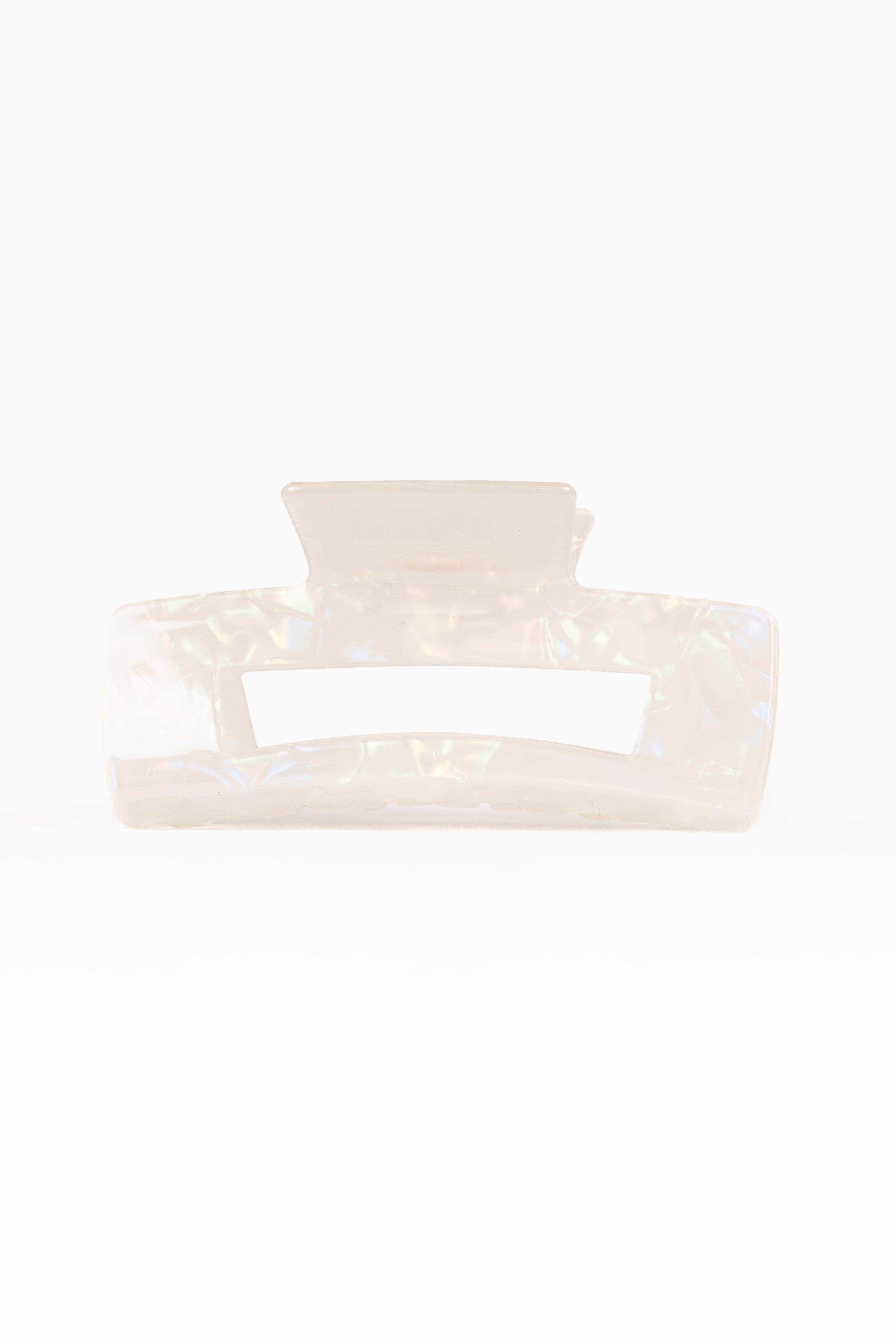 Petal and Pup USA ACCESSORIES Jennifer Hair Clip - White/Silver One Size