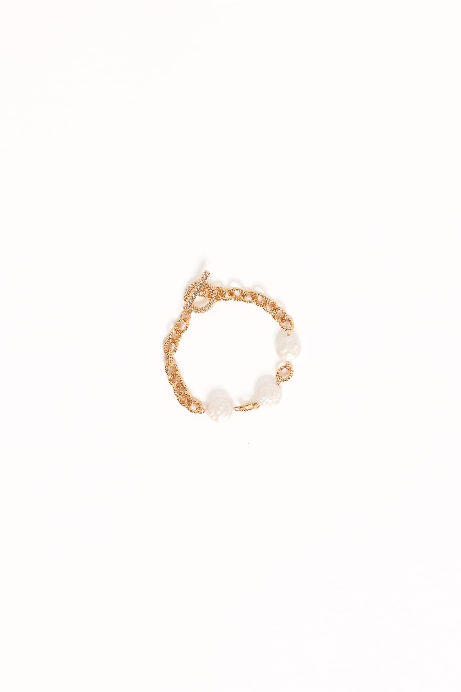 Petal and Pup USA ACCESSORIES Kai Bracelet - Gold/Pearl One Size