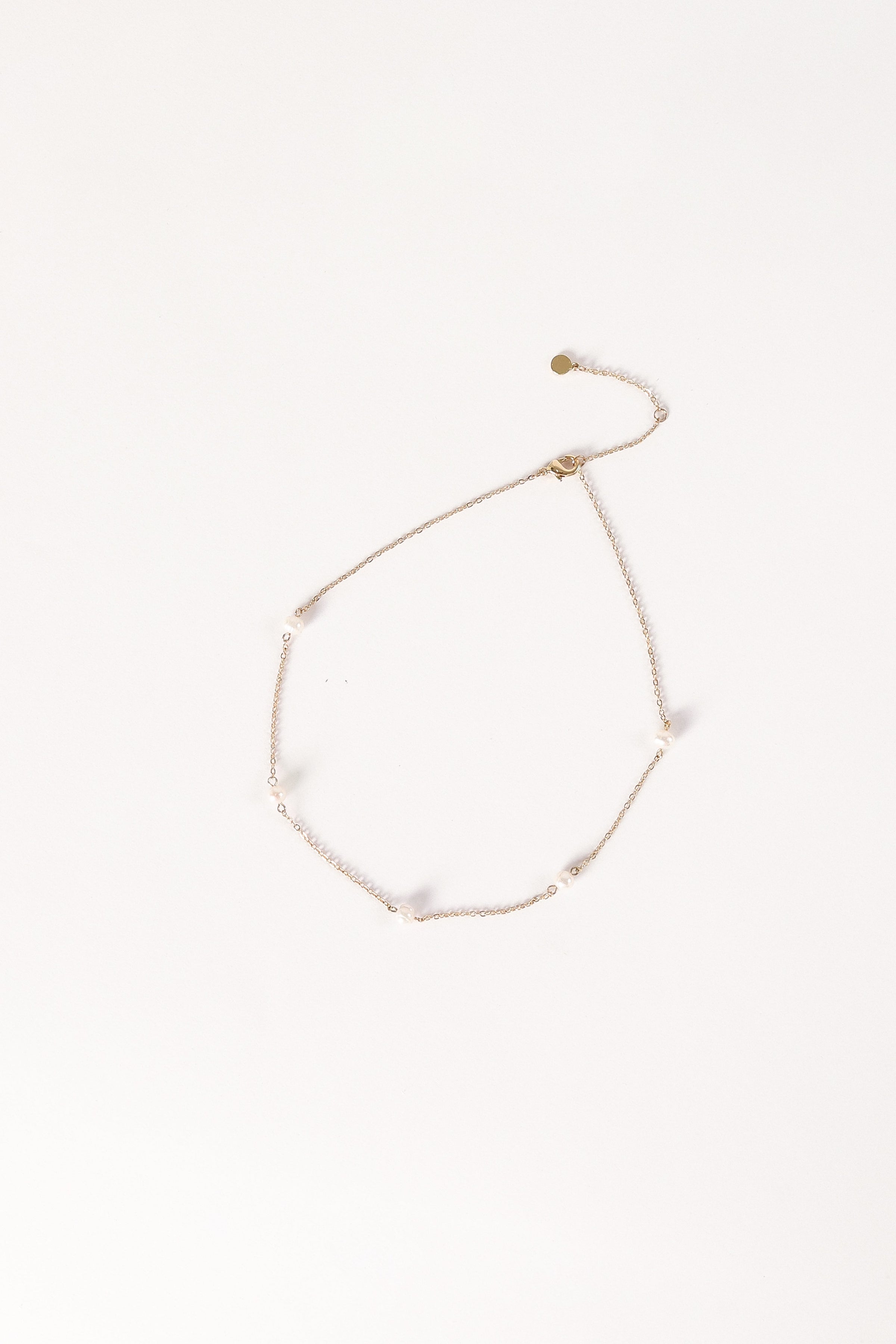 Petal and Pup USA ACCESSORIES Kealy Pearl Necklace - Gold One Size