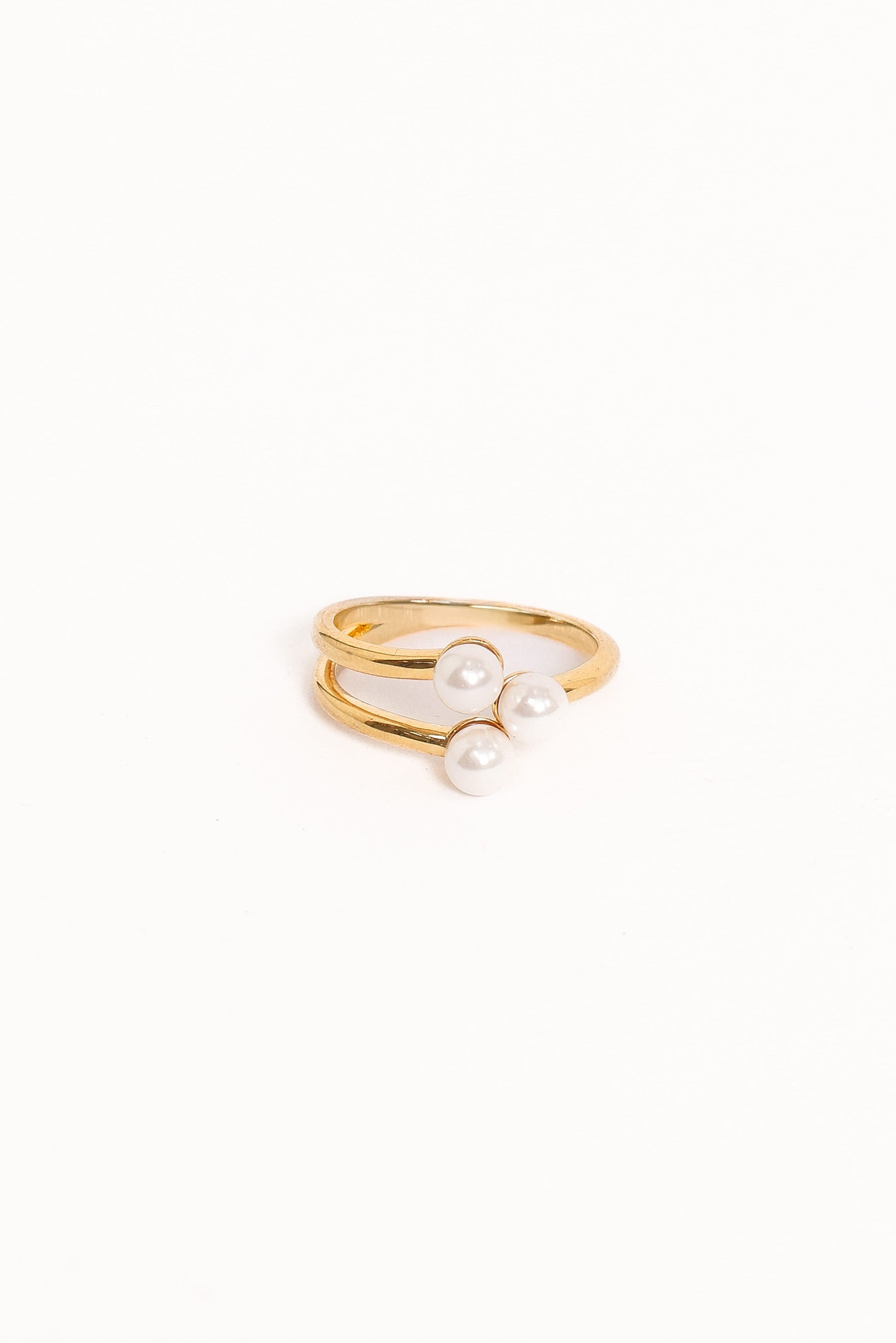 Petal and Pup USA ACCESSORIES Kelsey Pearl Ring - Gold One Size