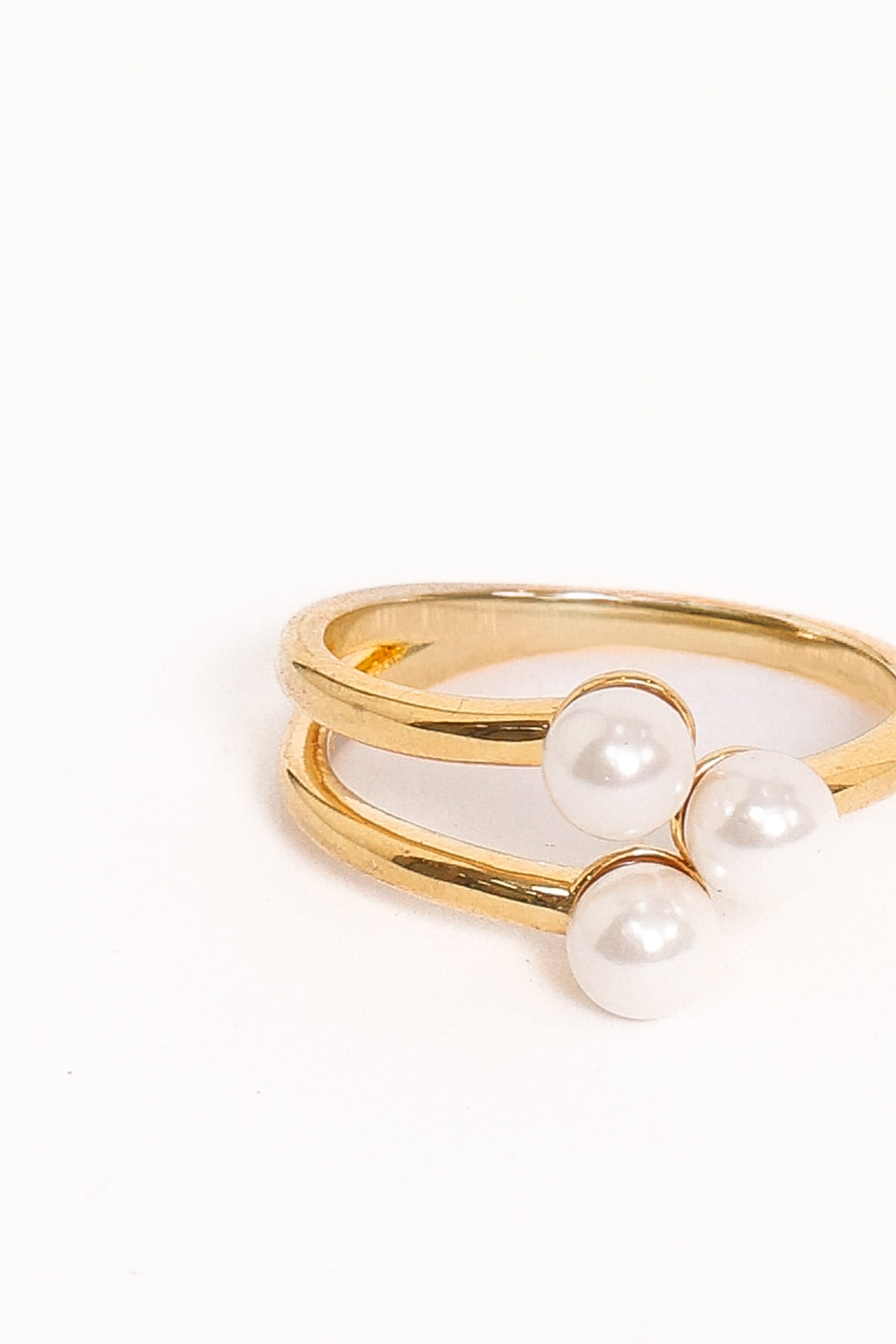 Petal and Pup USA ACCESSORIES Kelsey Pearl Ring - Gold One Size