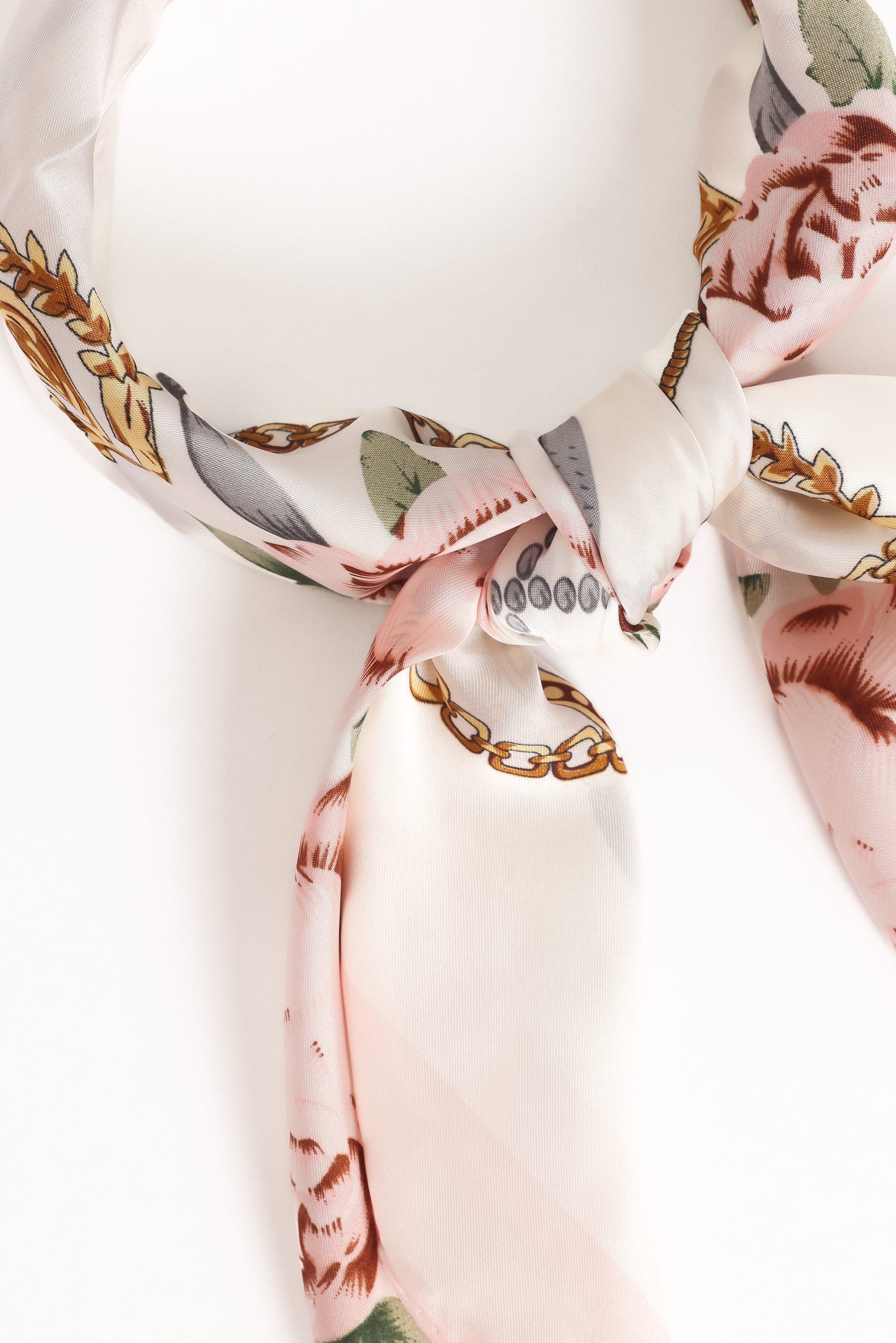 Petal and Pup USA ACCESSORIES Kennedy Hair Scarf - White Floral One Size