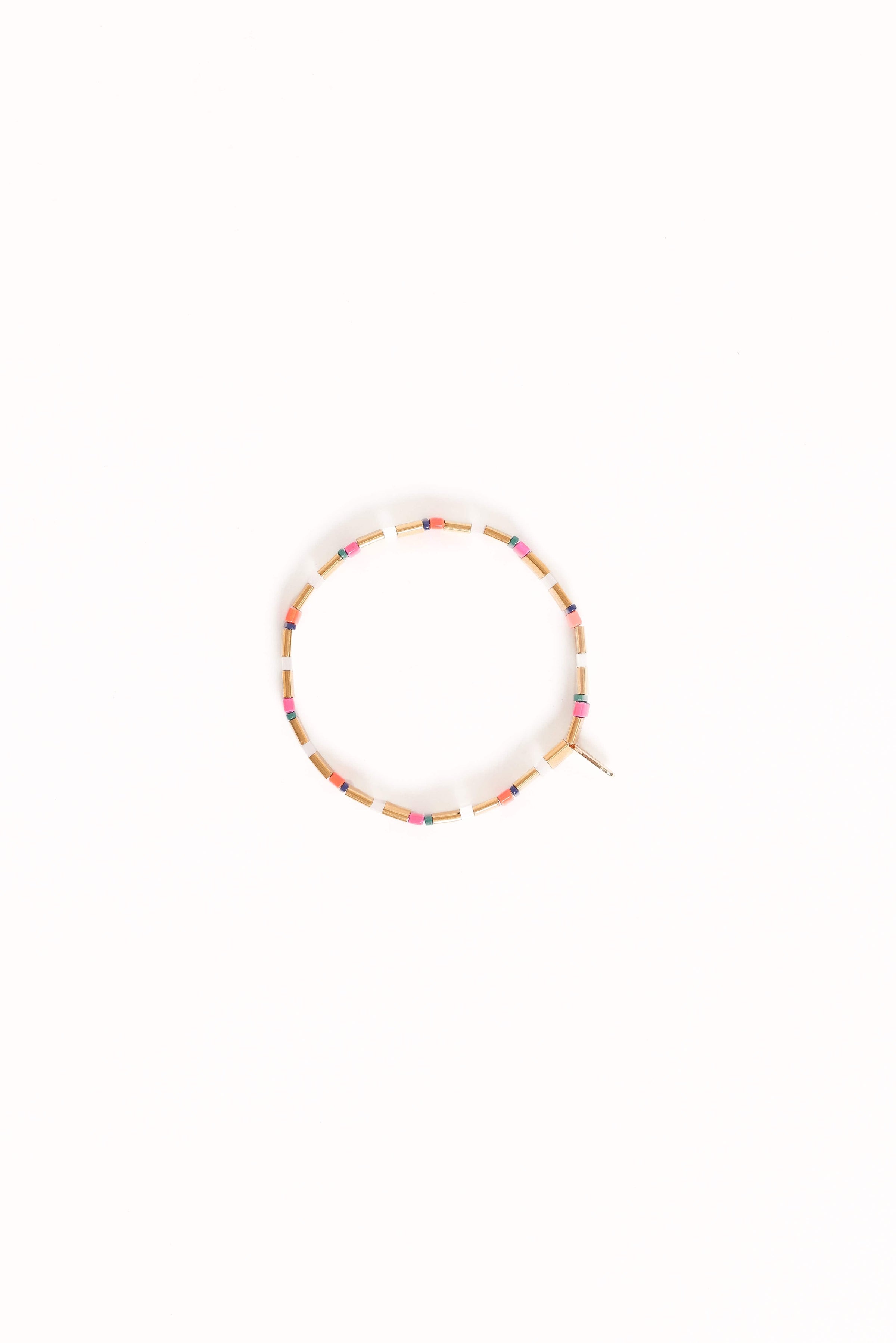 Petal and Pup USA ACCESSORIES Kylie Bead Bracelet - Bronze One Size
